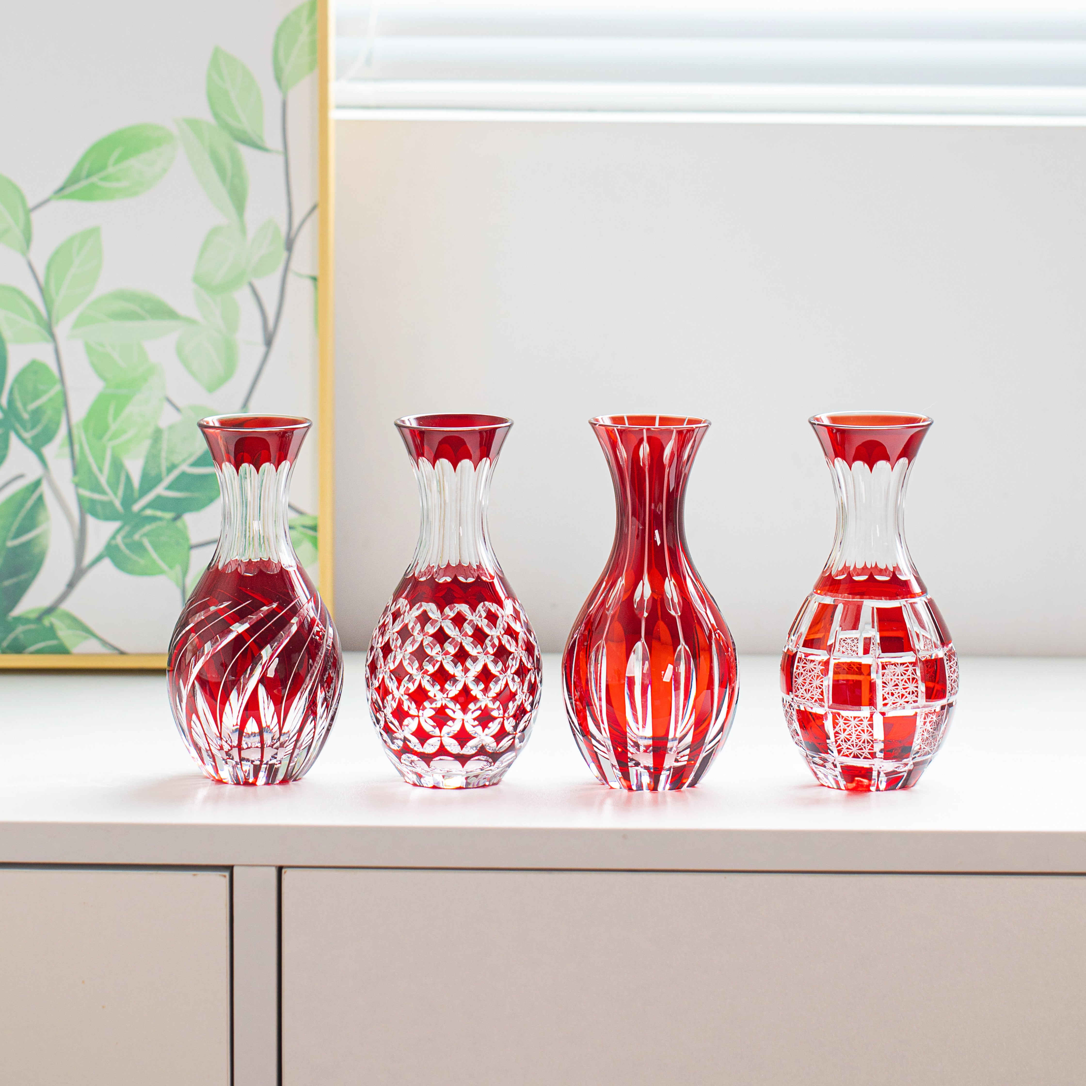 Edo Kiriko Handcrafted Shukusho Sake Collection