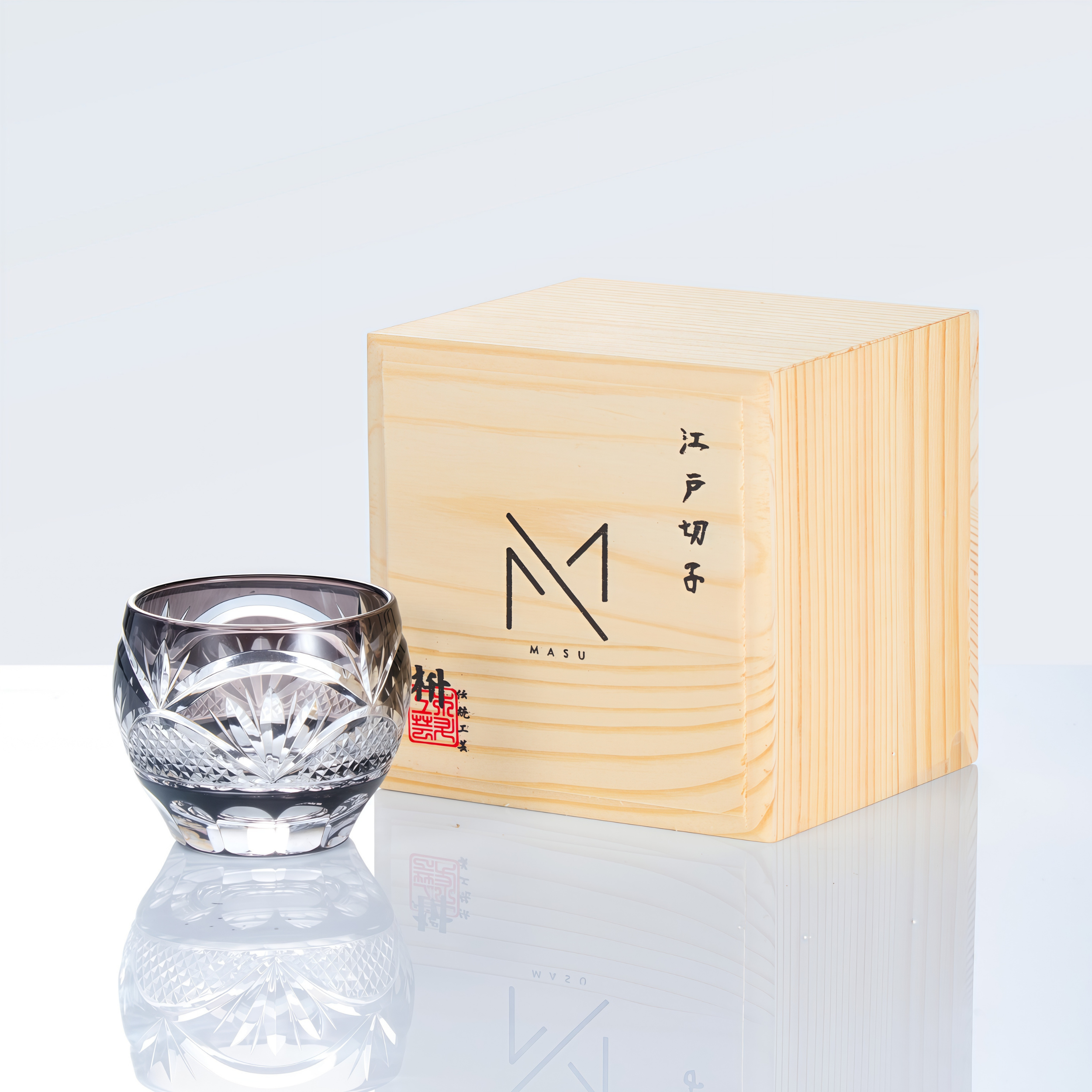 Edo Kiriko Handcrafted Kizashi Guinomi Sake Glass Collection