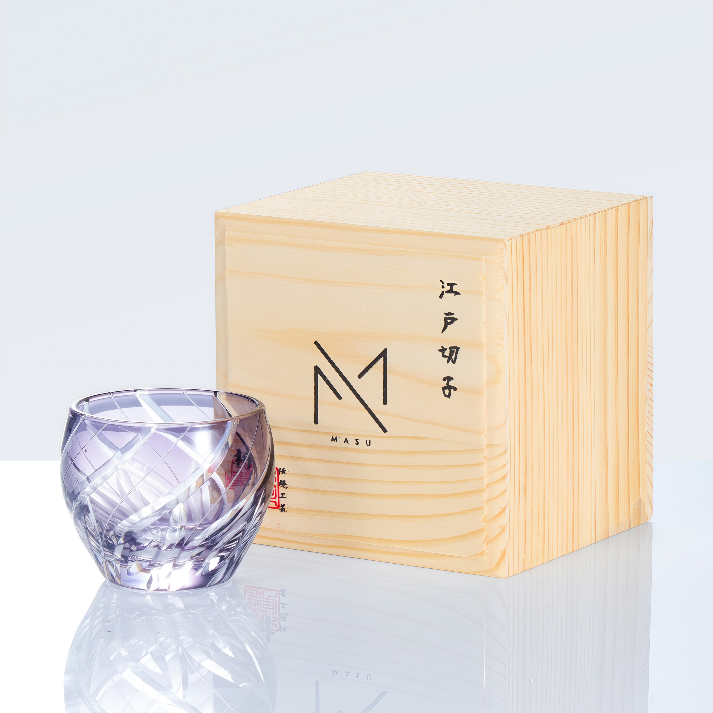 Edo Kiriko Handcrafted Kizashi Guinomi Sake Glass Collection