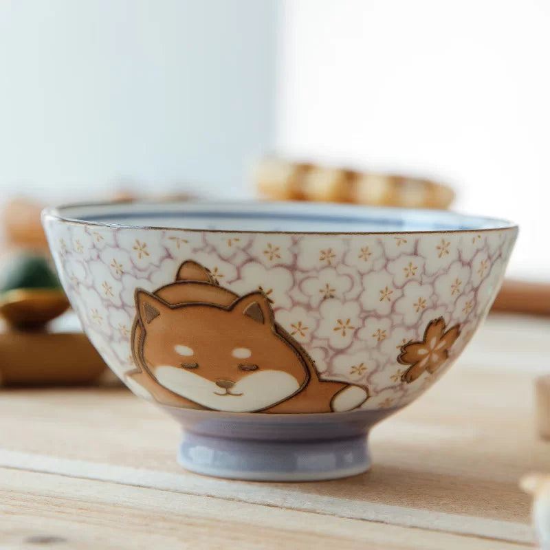Mino Ware Engimono Ceramic Rice Bowl Collection