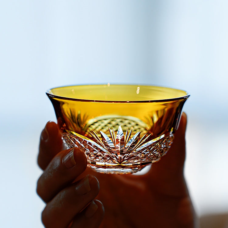 Amber Chrysanthemum Handcrafted Tea Set