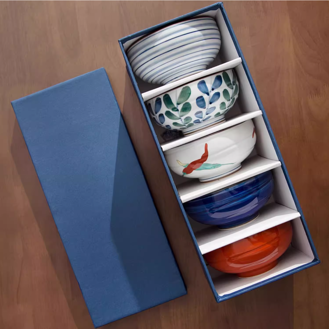 Arita Ware Handcrafted Shikayama Bowl Set of Five