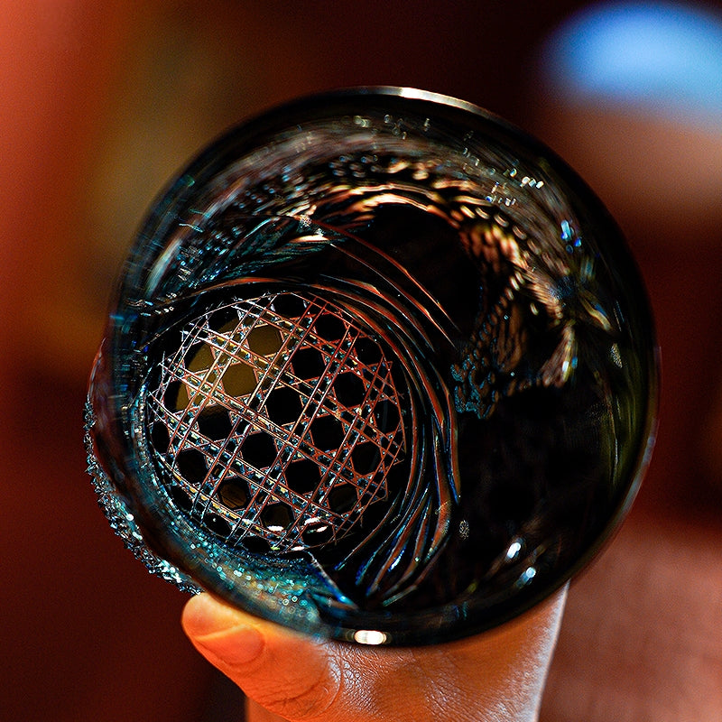 Edo Kiriko Handcrafted Tanma Whisky Glass With Wooden Box