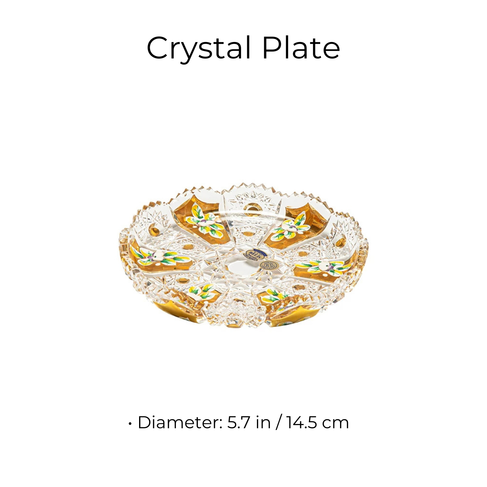 Bohemian Crystal Gilded Enamel Candy Bowl And Dish Collection