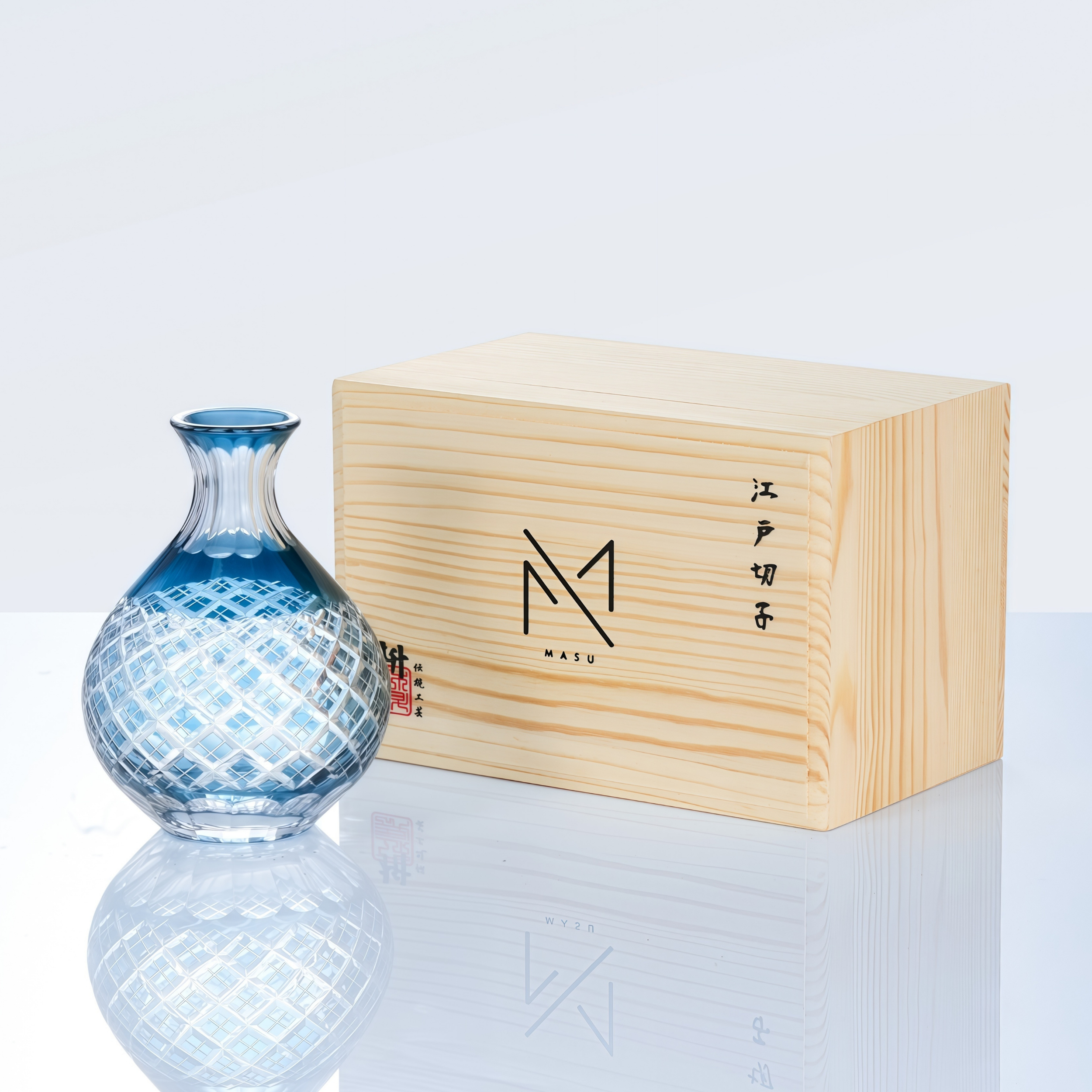 Edo Kiriko Handcrafted Marutoku Sake Collection