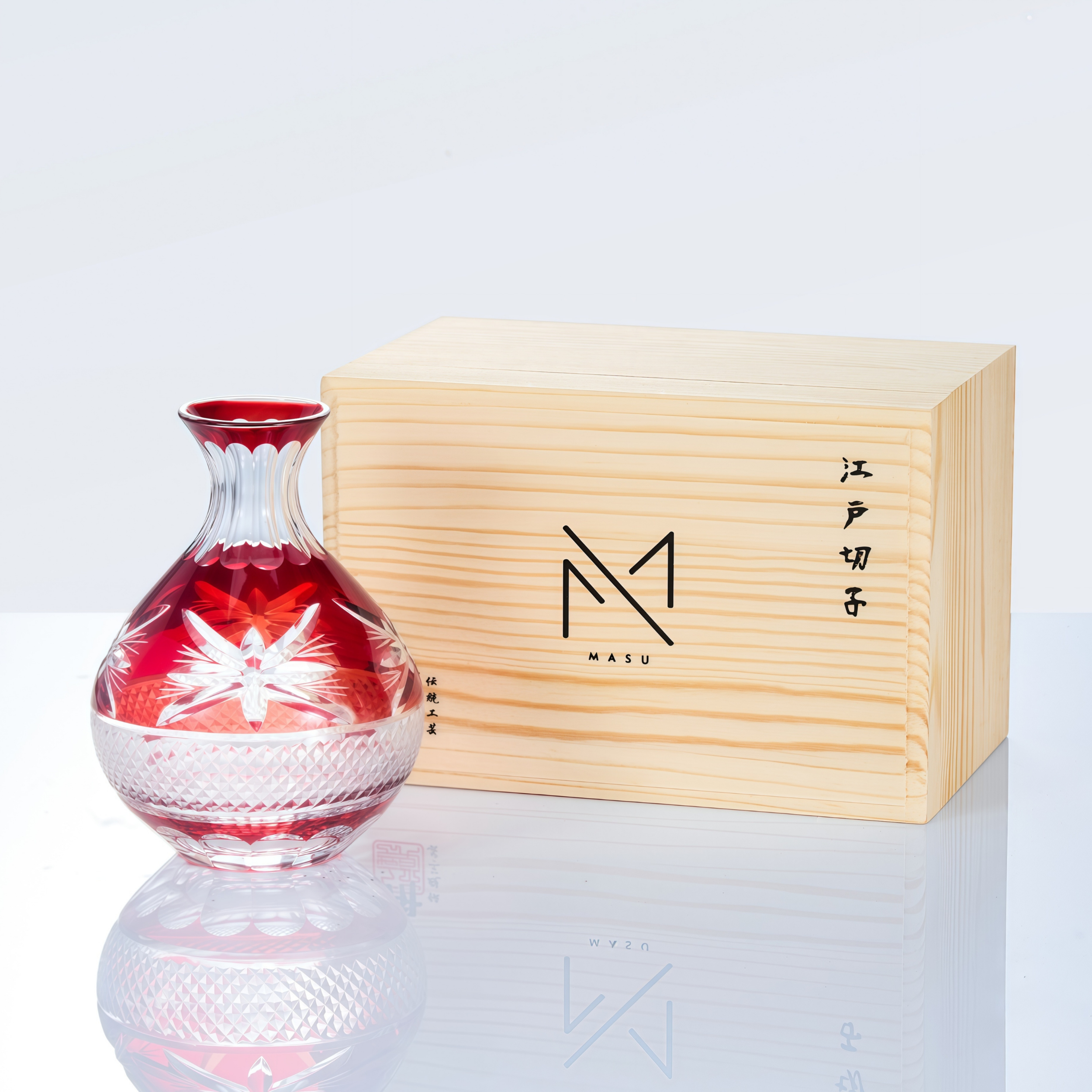 Edo Kiriko Handcrafted Akemizu Sake Collection