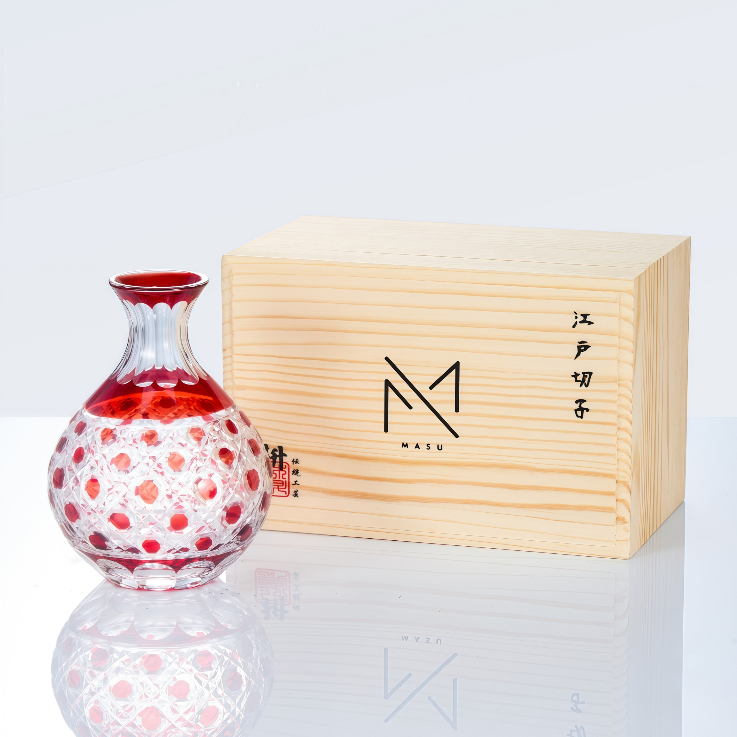 Edo Kiriko Handcrafted Akemizu Sake Collection