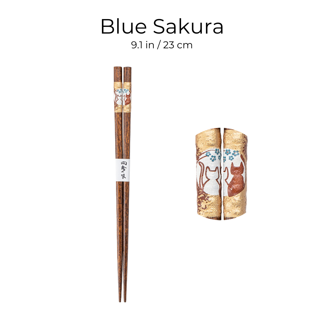 Sakura Neko Couple Wooden Chopsticks