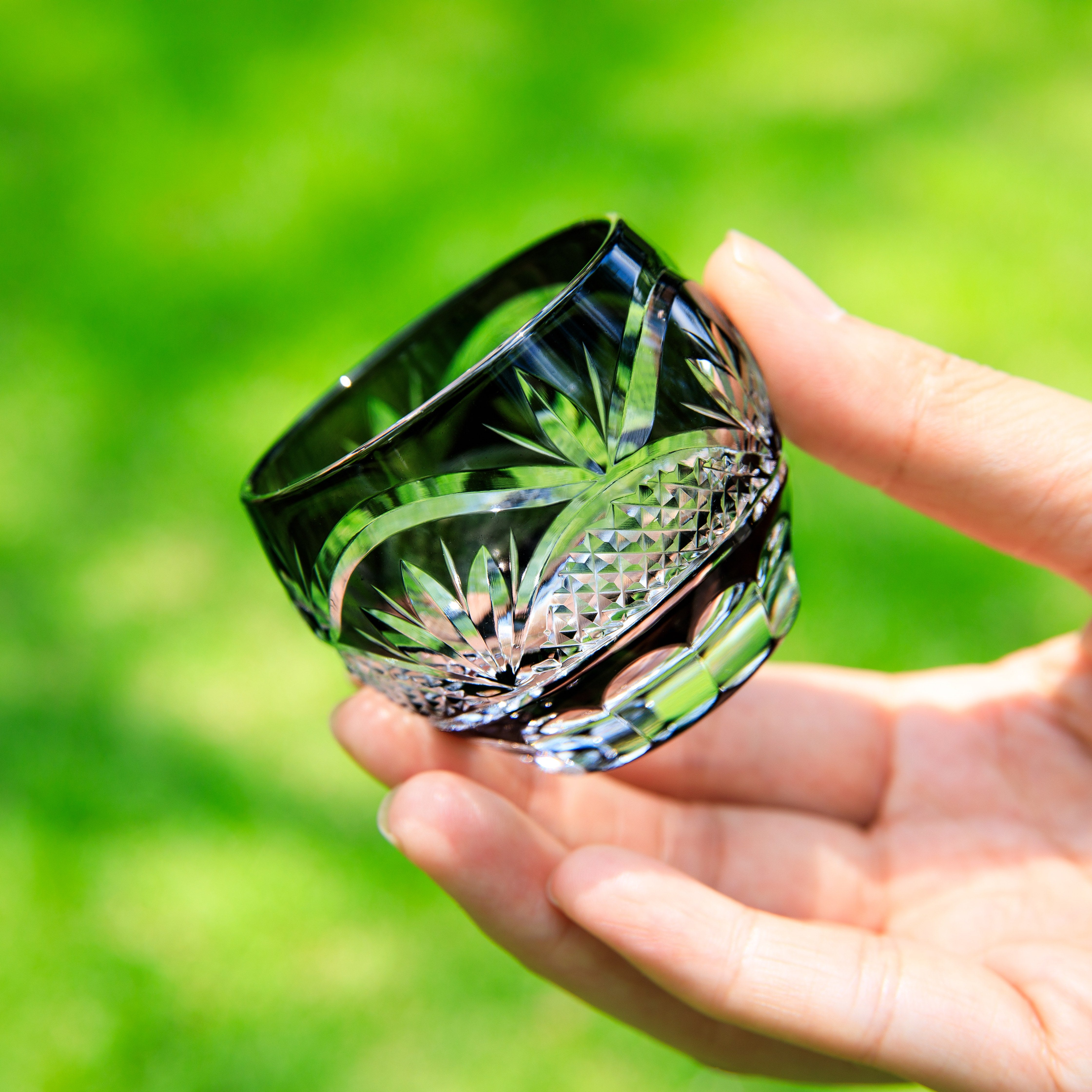 Edo Kiriko Handcrafted Kizashi Guinomi Sake Glass Collection
