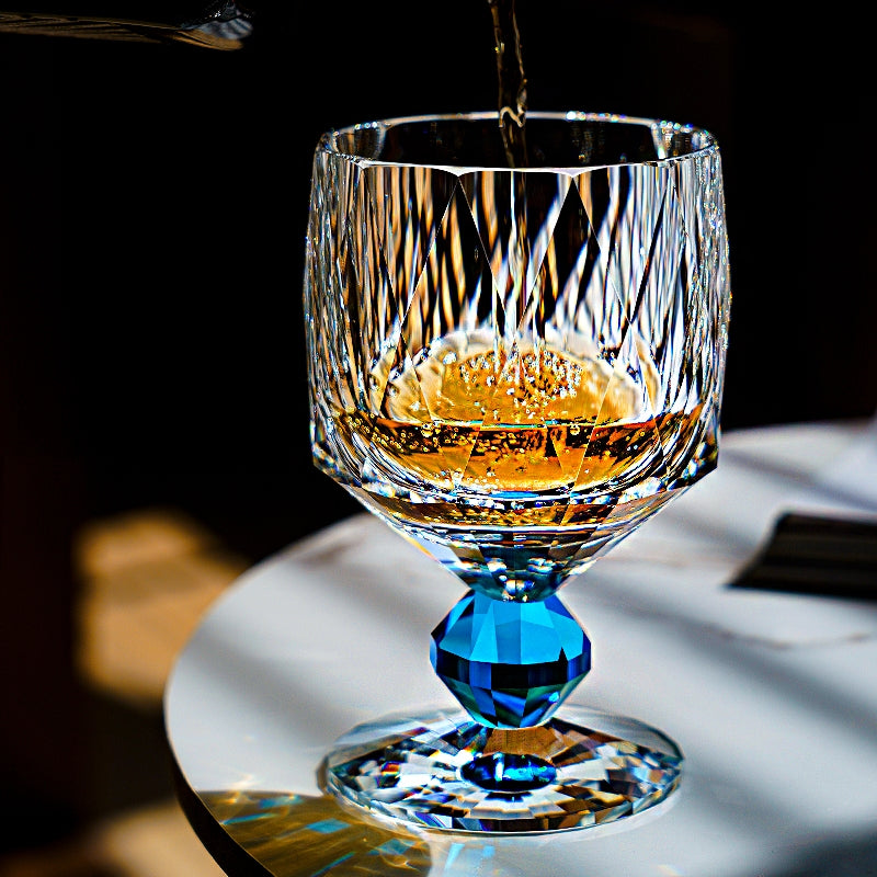 Edo Kiriko Handcrafted Crystal Prism Whisky Glass