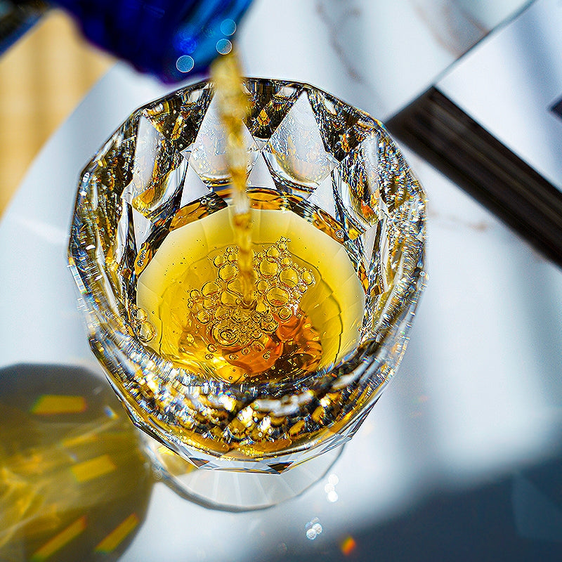 Edo Kiriko Handcrafted Crystal Prism Whisky Glass