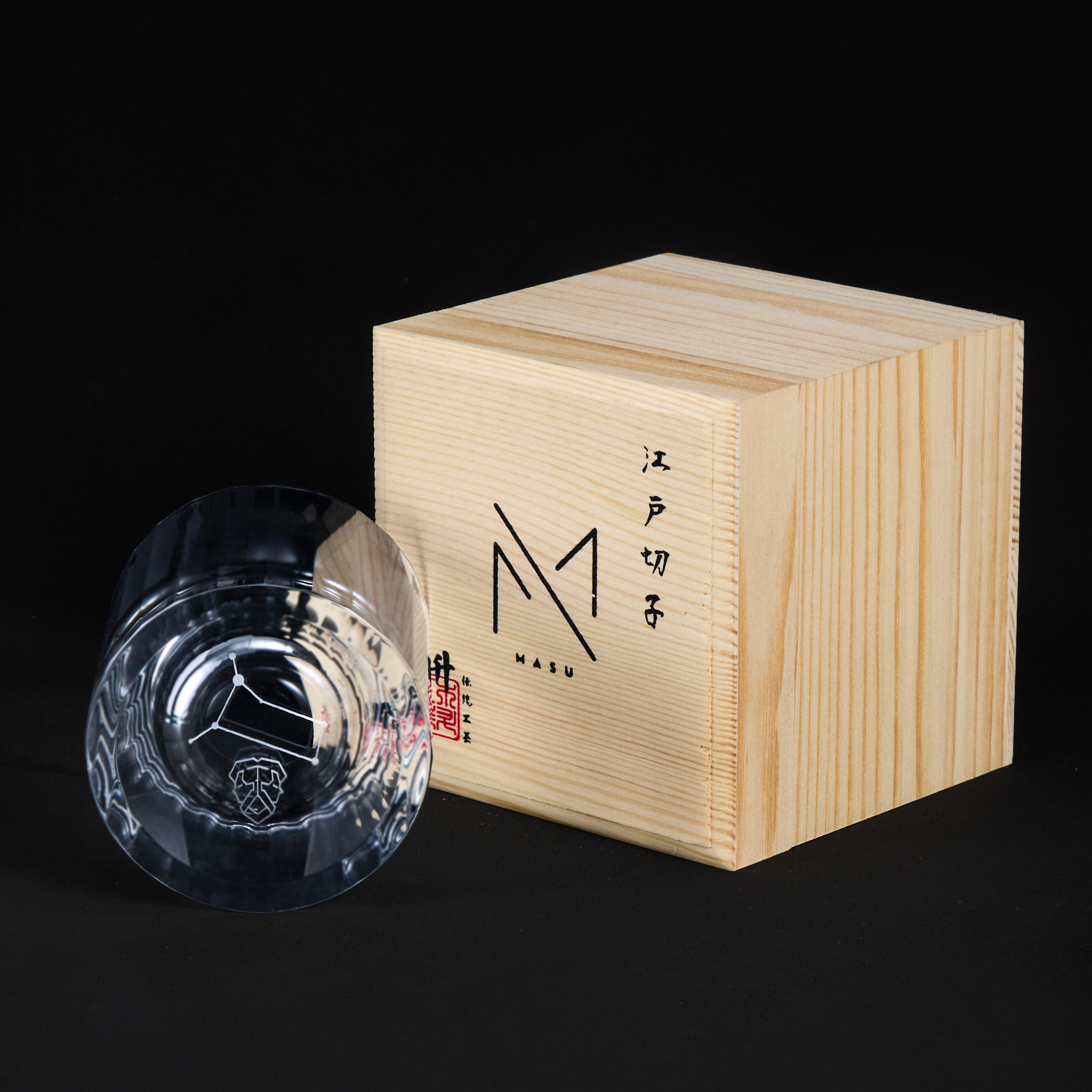 Edo Kiriko Handcrafted Zodiac Constellation Whisky Glass Collection With Wooden Box