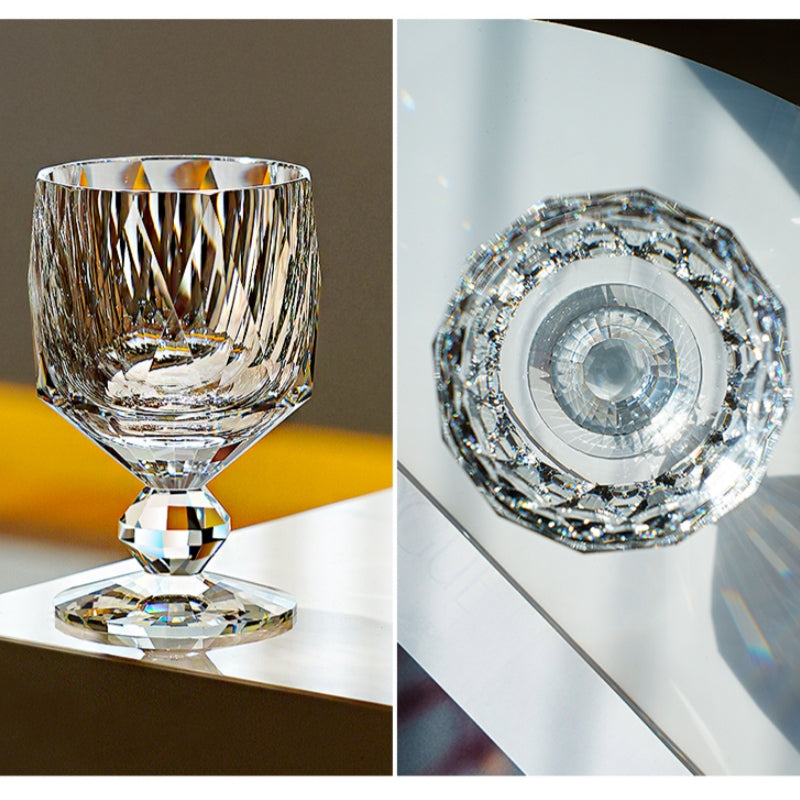 Edo Kiriko Handcrafted Crystal Prism Whisky Glass