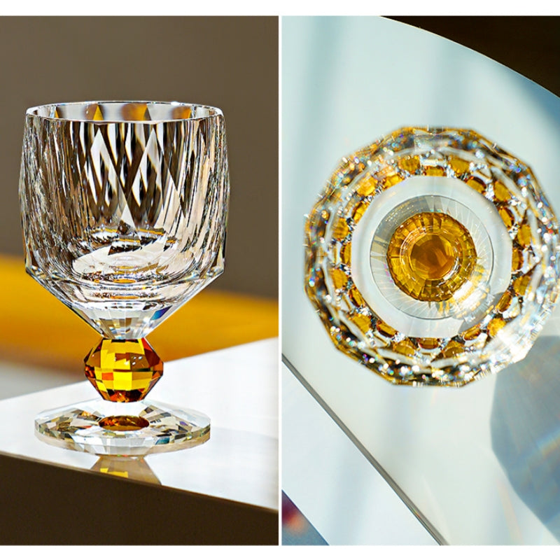 Edo Kiriko Handcrafted Crystal Prism Whisky Glass