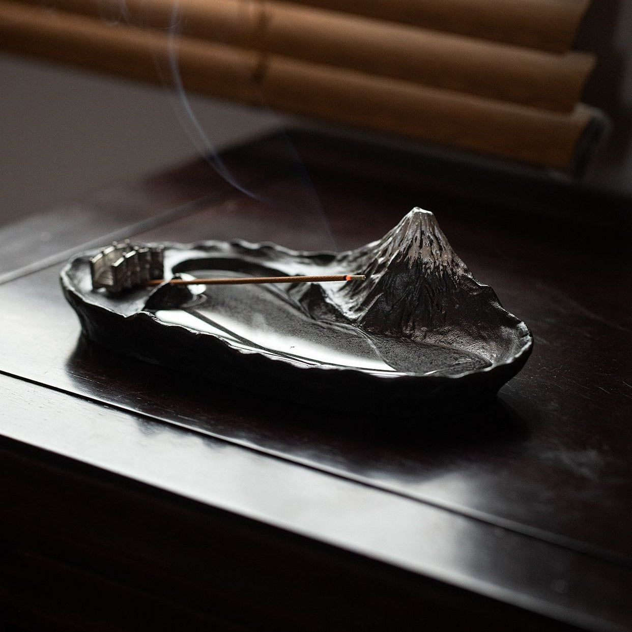 Sakasa Fuji Handcrafted Tin Incense Holder