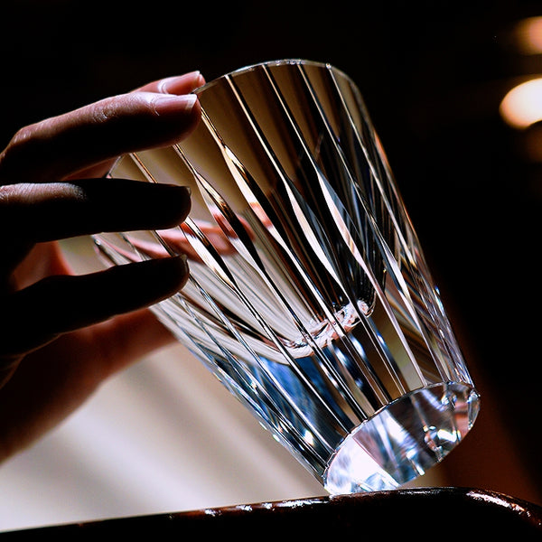 Edo Kiriko Handcrafted Starlit Guqin Whiskey Glass With Wooden Box