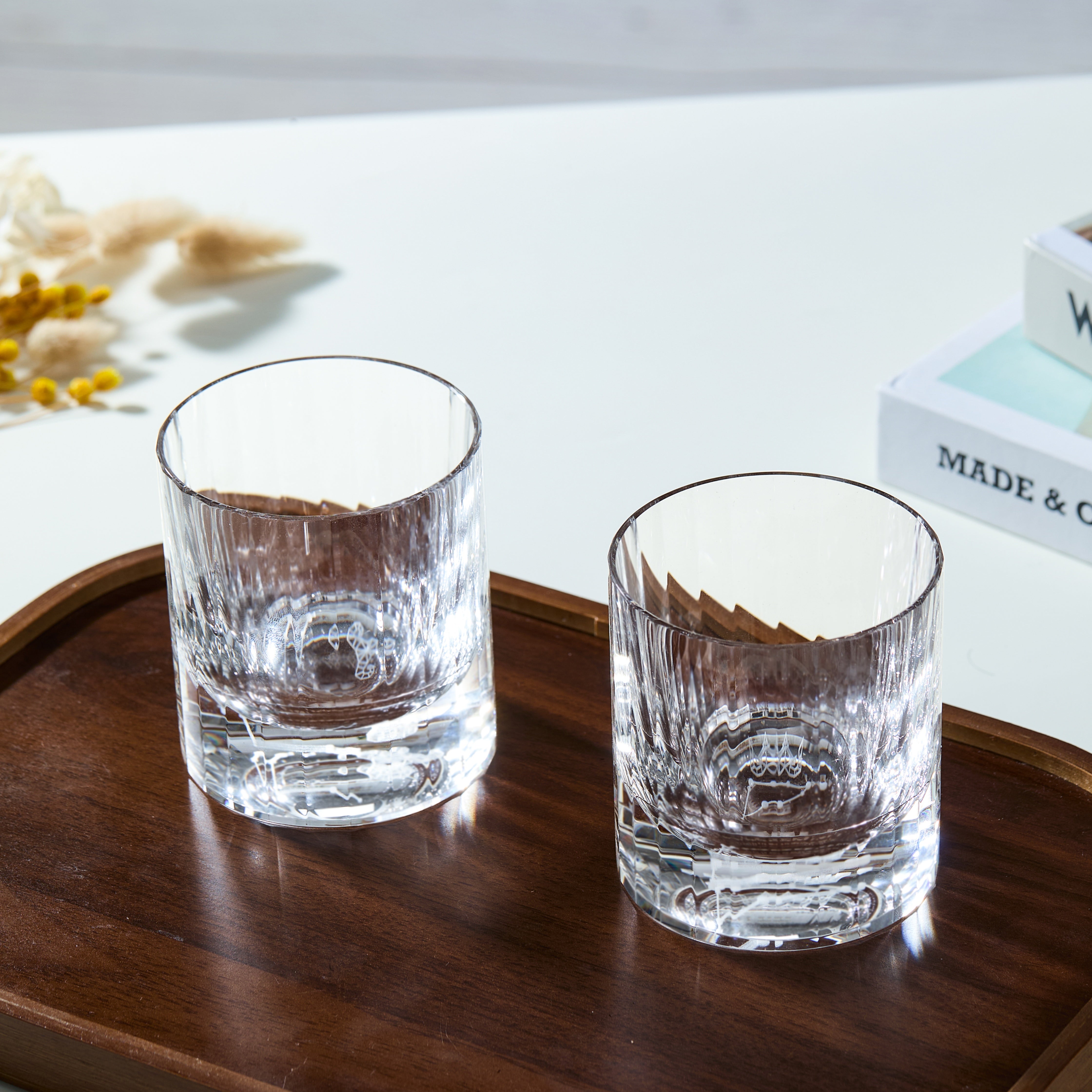 Edo Kiriko Handcrafted Zodiac Constellation Whisky Glass Collection With Wooden Box