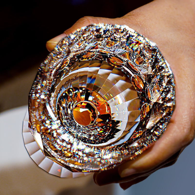 Edo Kiriko Handcrafted Crystal Prism Whisky Glass