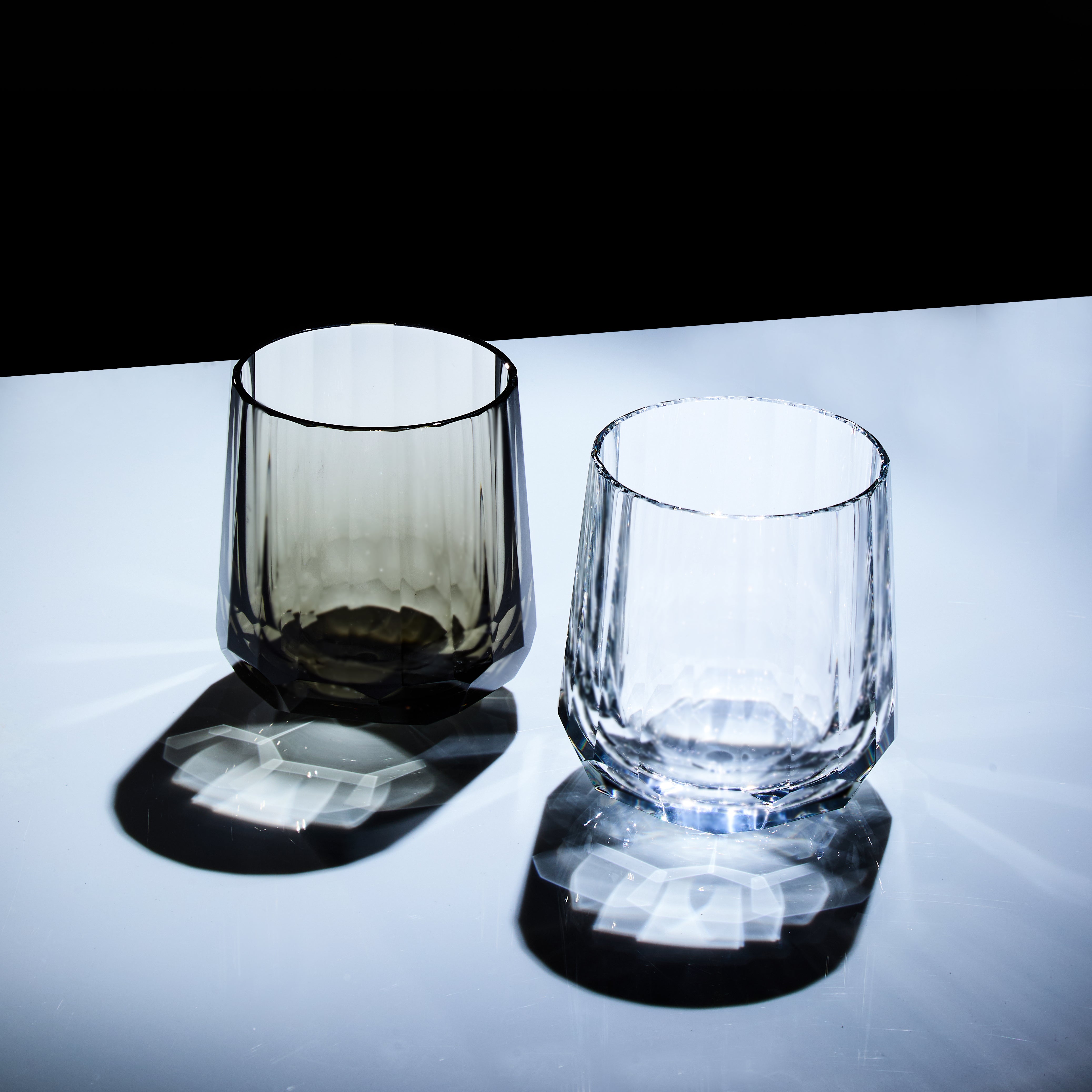 Edo Kiriko Handcrafted Kage Tate Whisky Glass With Wooden Box