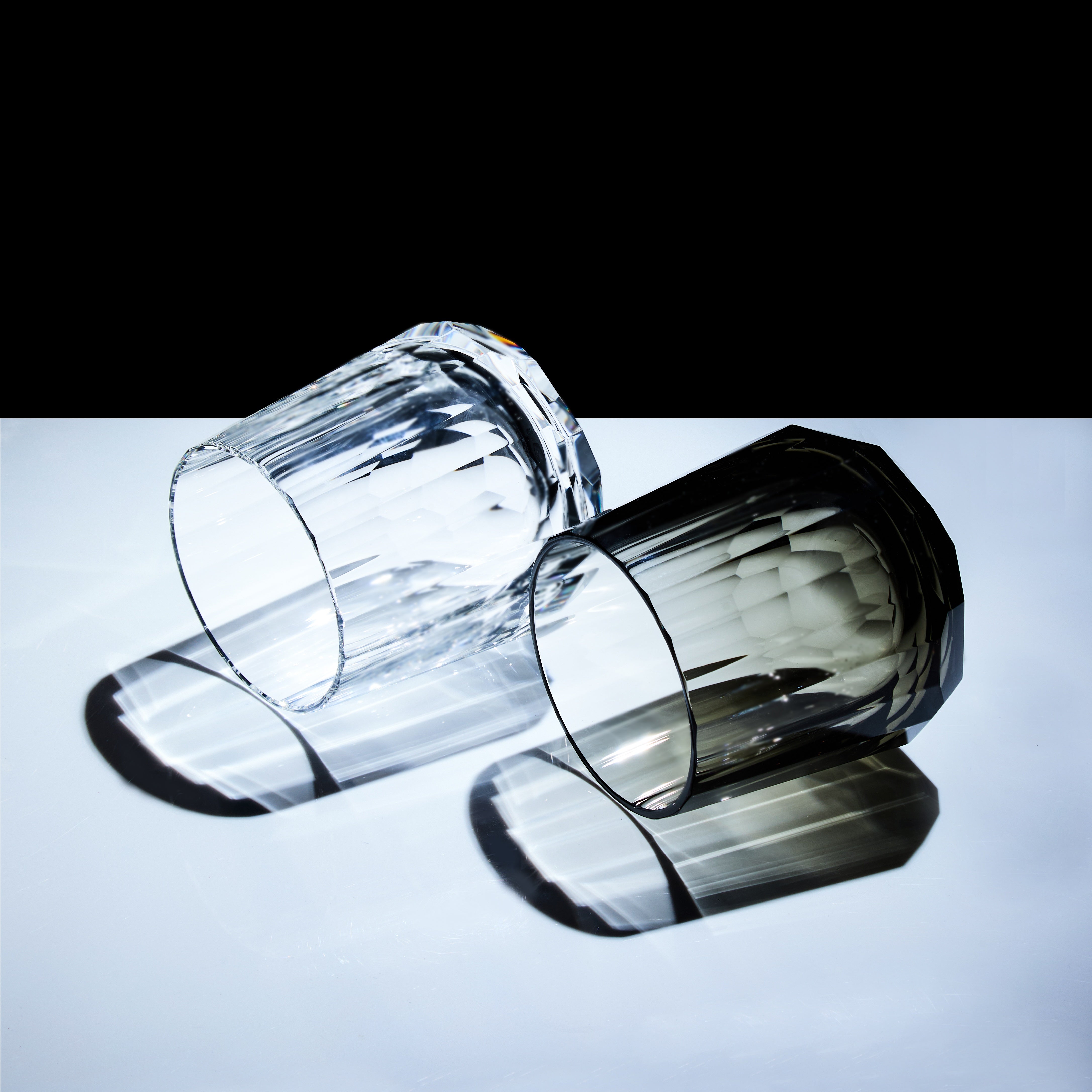 Edo Kiriko Handcrafted Kage Tate Whisky Glass With Wooden Box