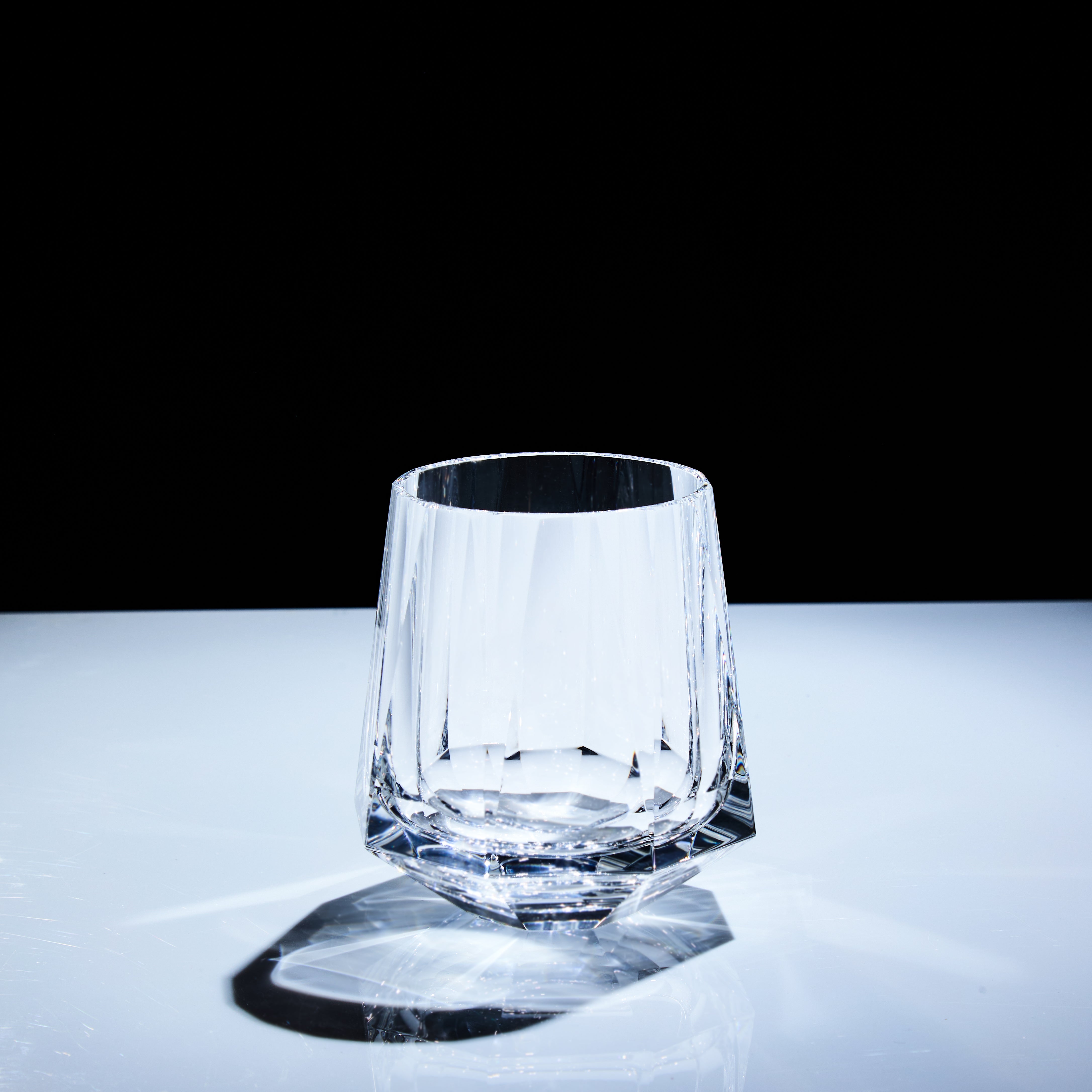 Edo Kiriko Handcrafted Hikari Tsuzumi Whisky Glass With Wooden Box