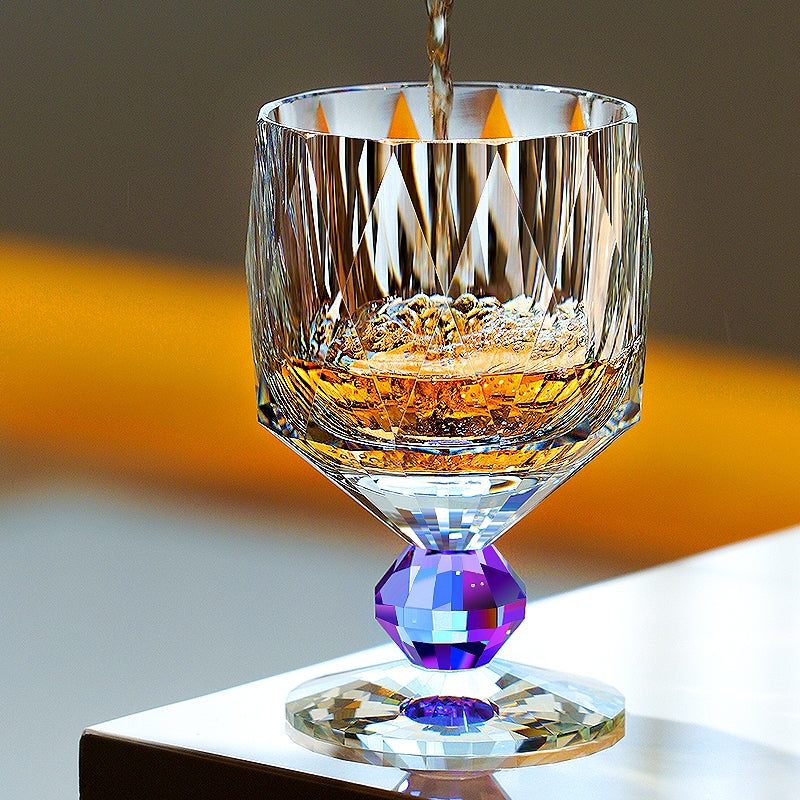 Edo Kiriko Handcrafted Crystal Prism Whisky Glass