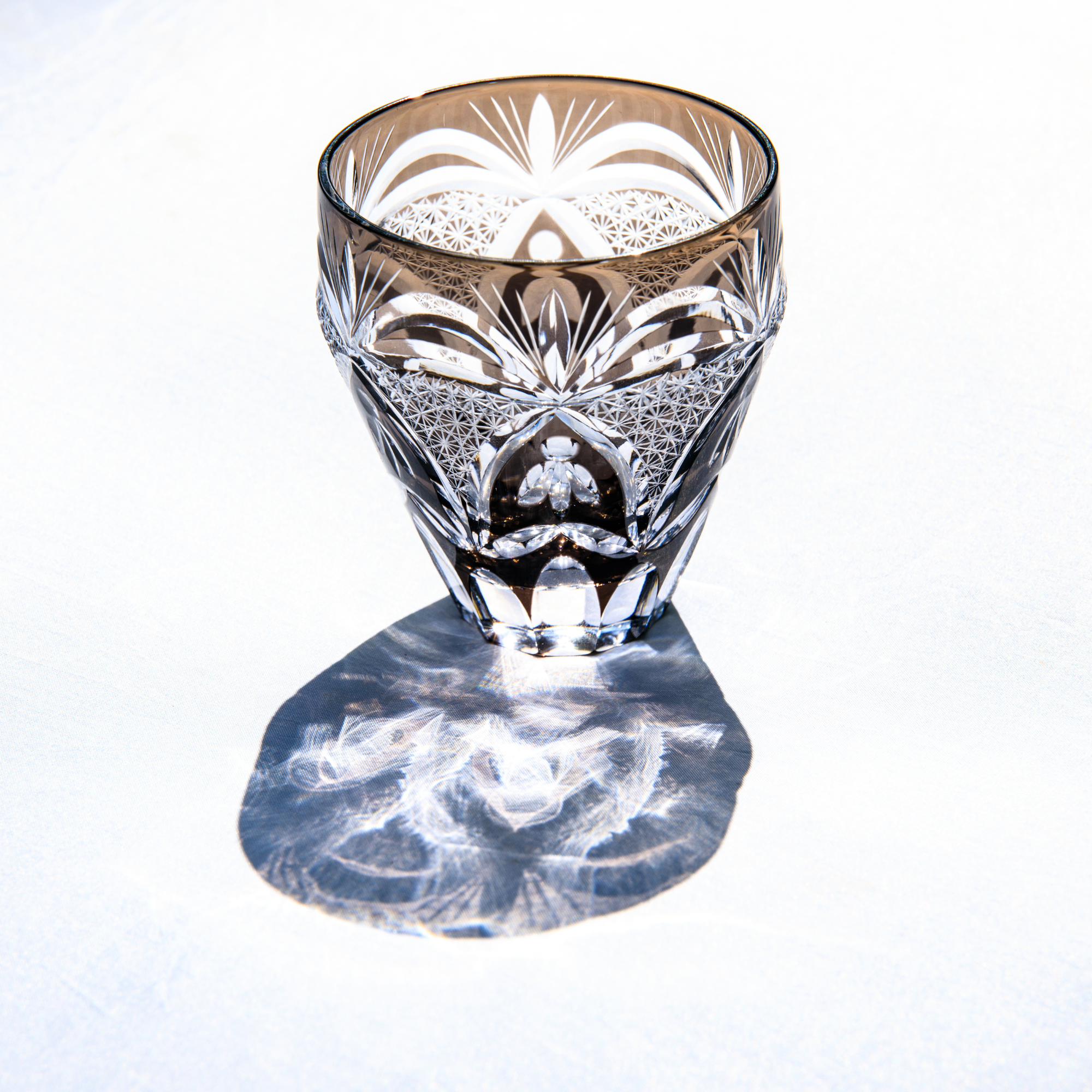 Edo Kiriko Handcrafted Kohaku Sakura Whisky Glass Collection
