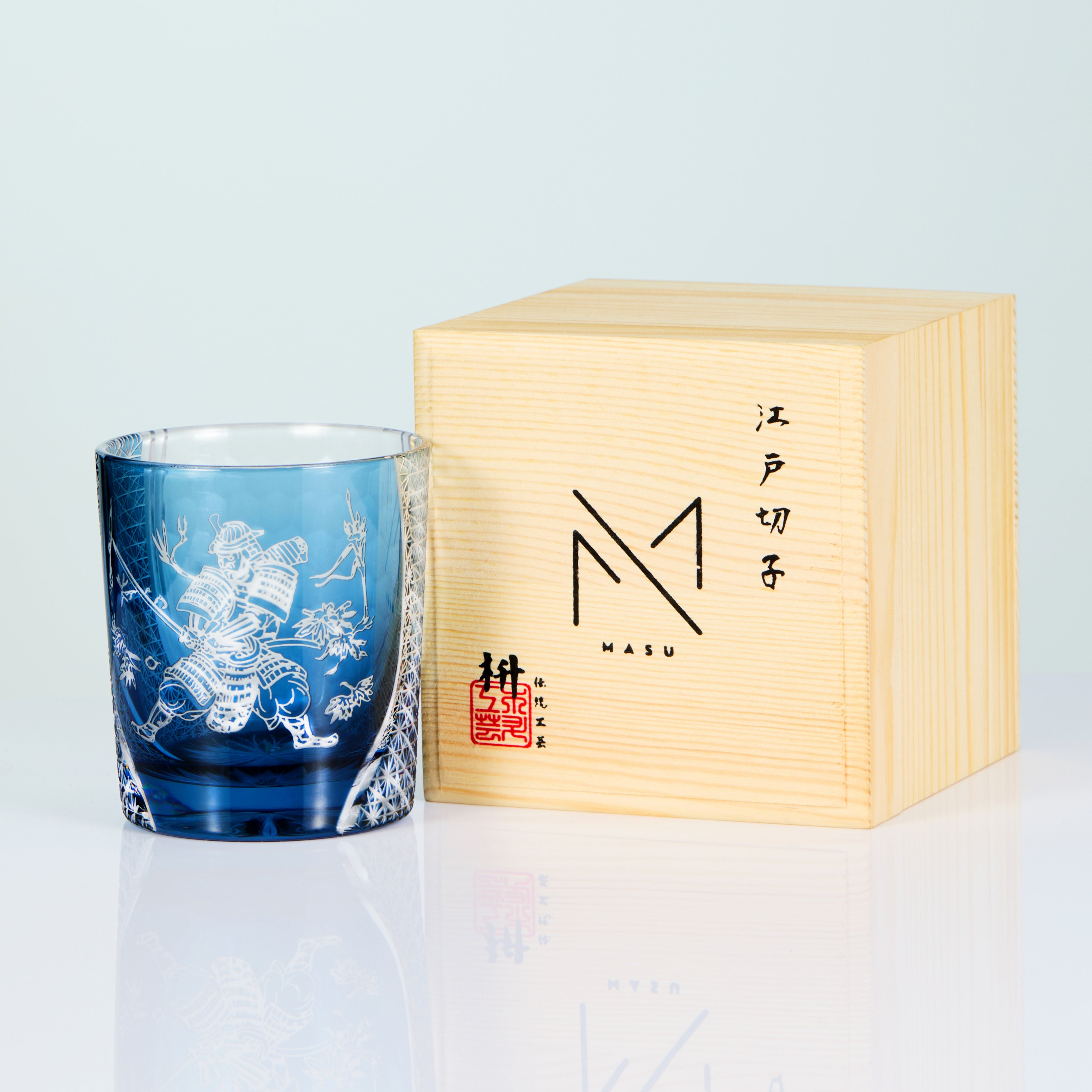Edo Kiriko Handcrafted Aoi Monogatari Whisky Glass Collection