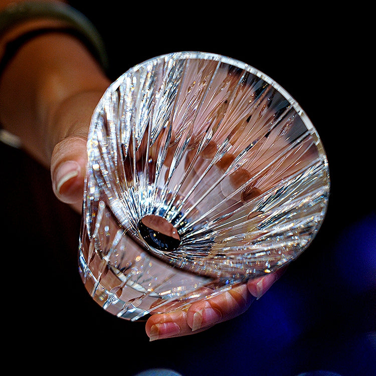 Edo Kiriko Handcrafted Starlit Guqin Whisky Glass With Wooden Box