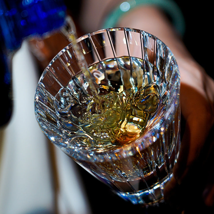 Edo Kiriko Handcrafted Starlit Guqin Whisky Glass With Wooden Box