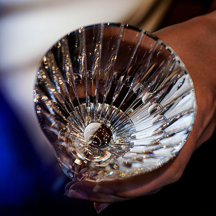 Edo Kiriko Handcrafted Starlit Guqin Whisky Glass With Wooden Box