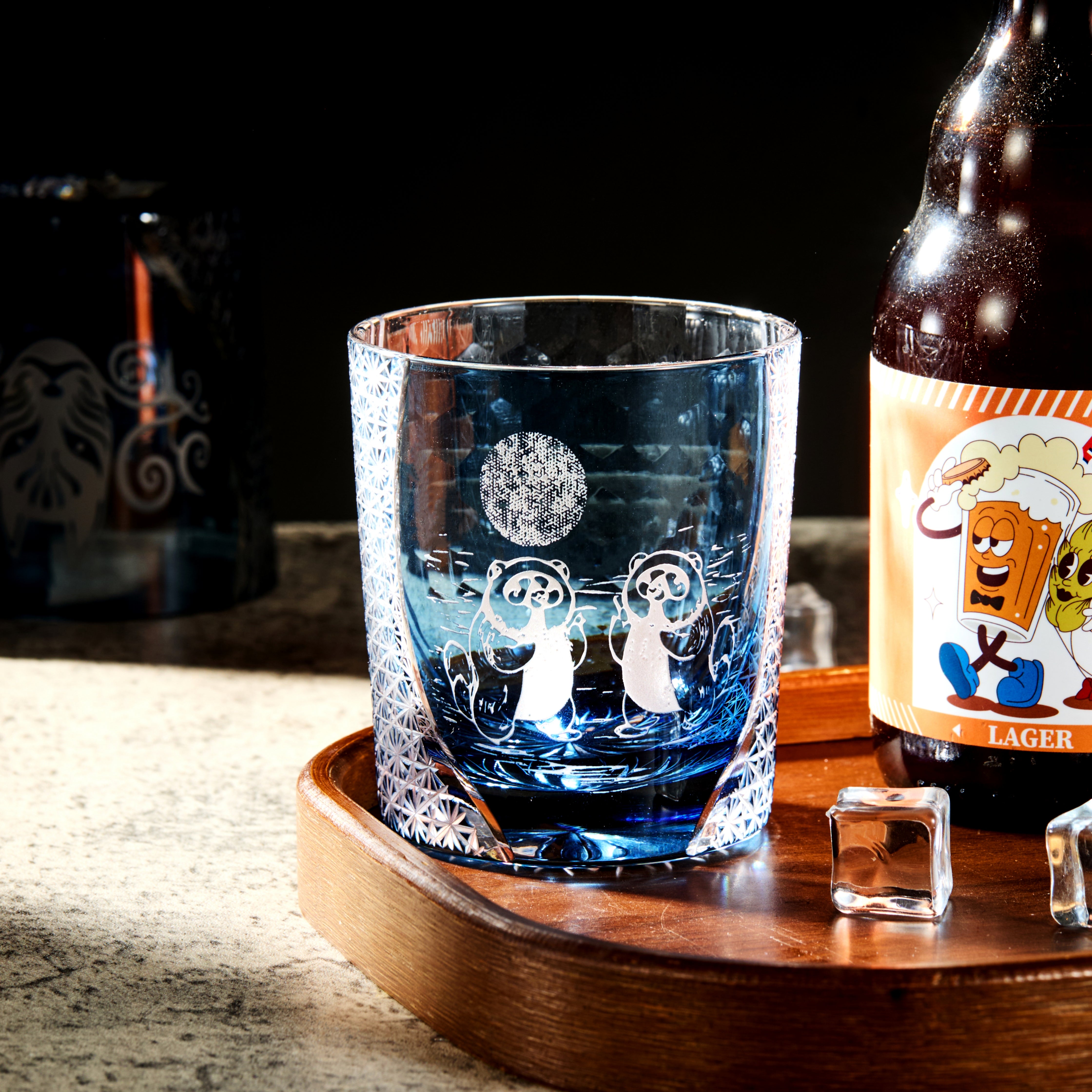 Edo Kiriko Handcrafted Aoi Monogatari Whisky Glass Collection