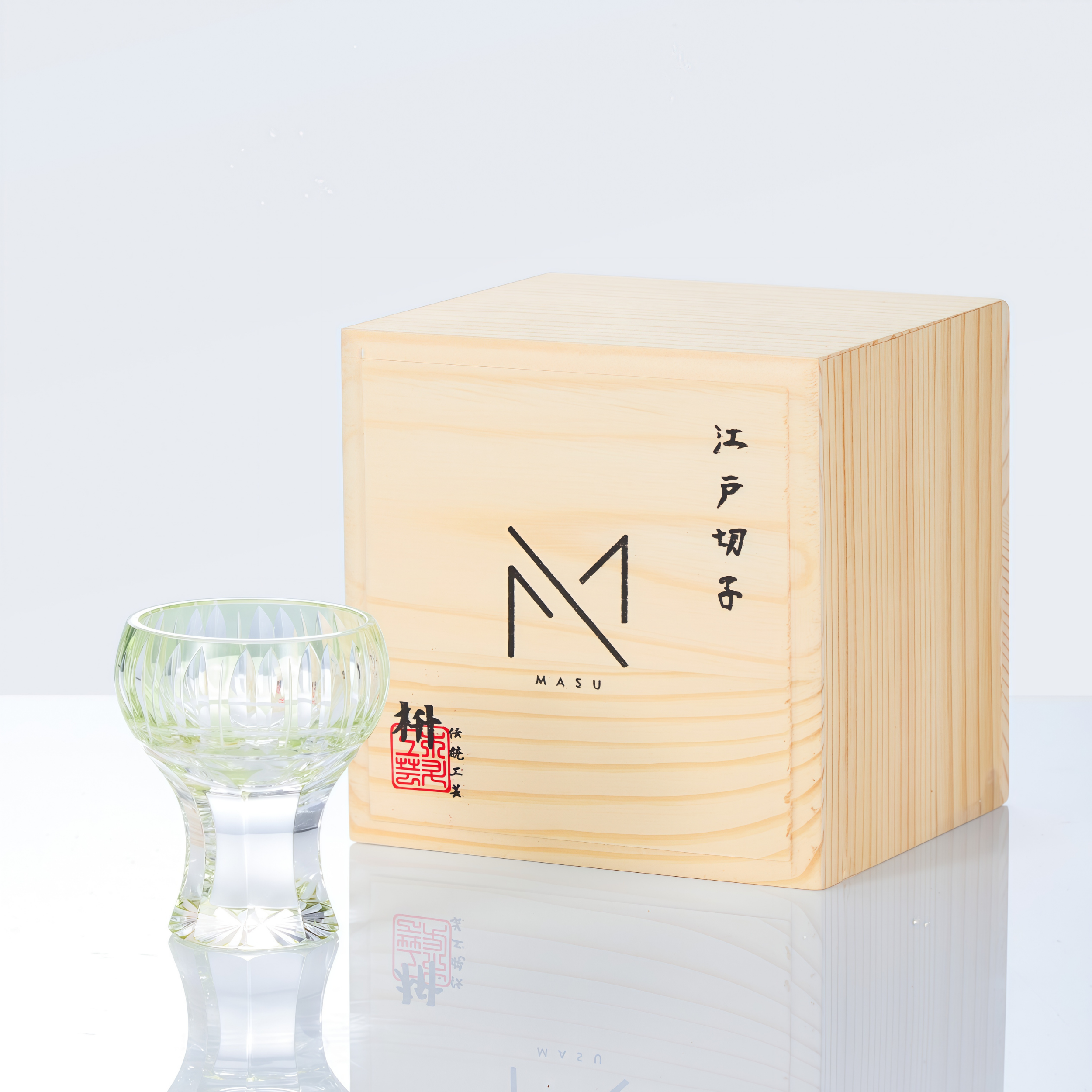 Edo Kiriko Handcrafted Kinpu Sake Glass Collection