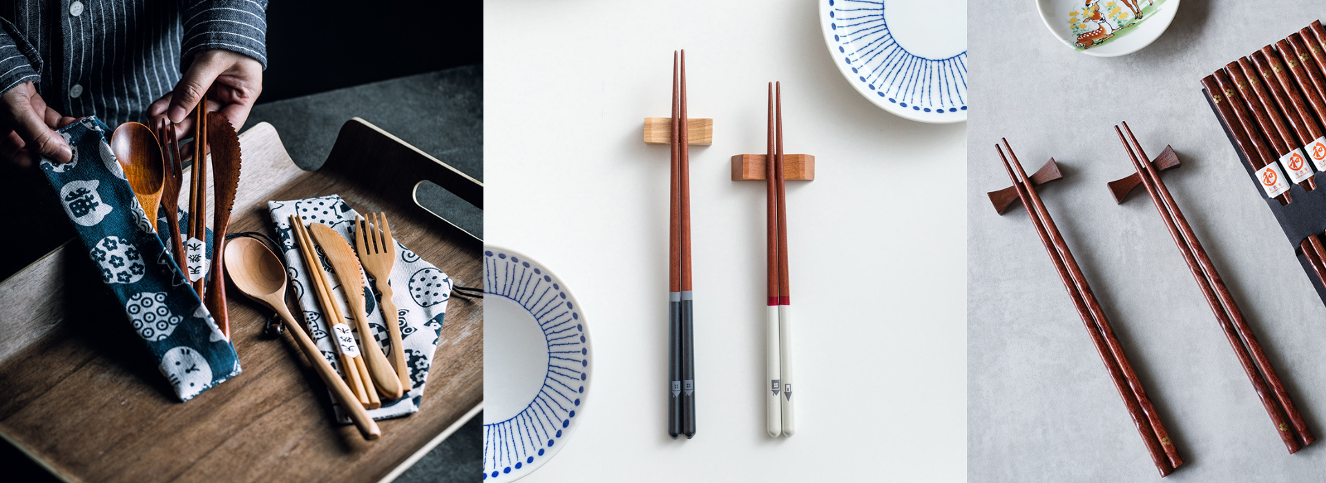 Handcrafted wooden Japanese chopsticks collections
