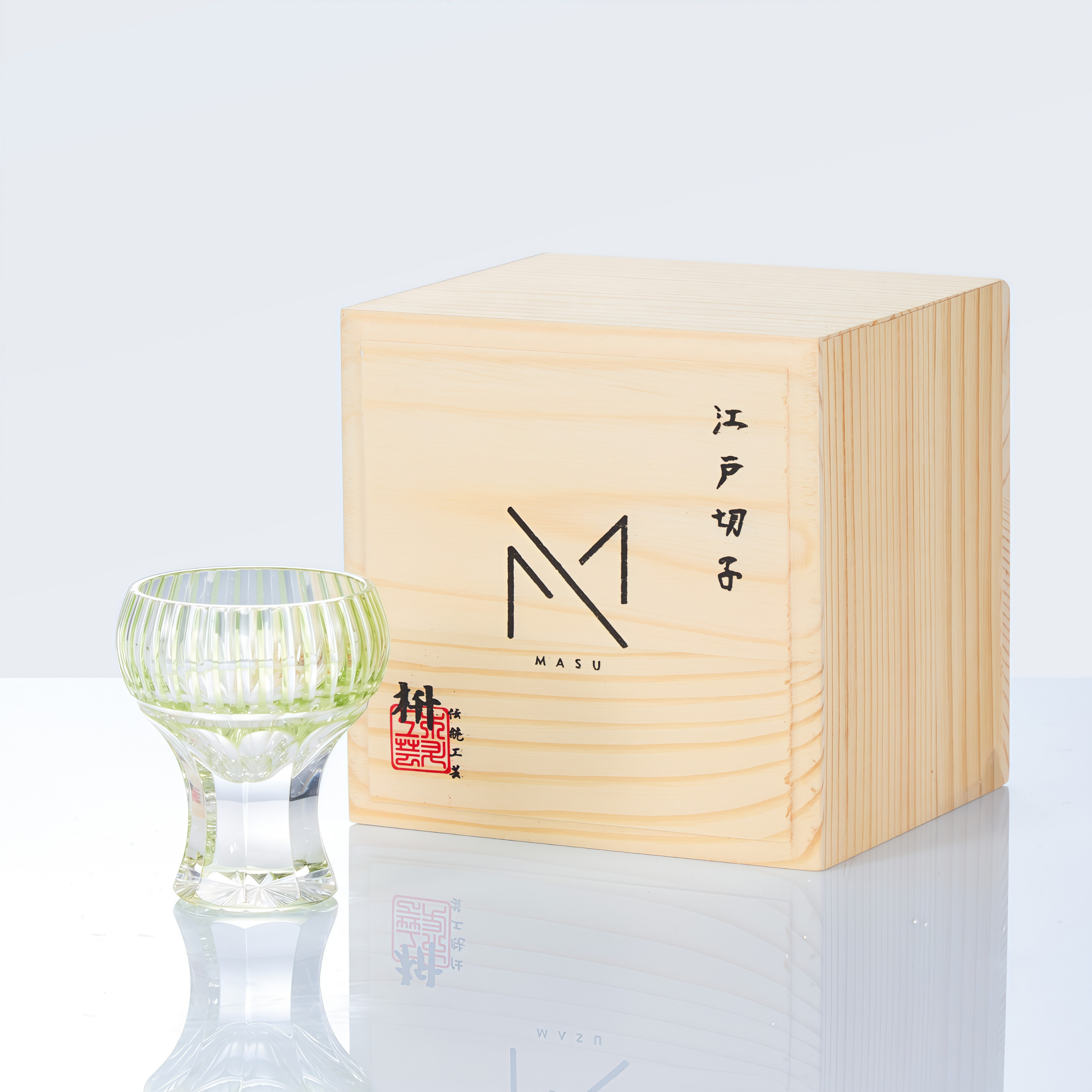 Edo Kiriko Handcrafted Kinpu Sake Glass Collection