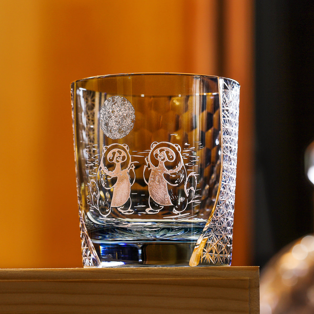 Edo Kiriko Handcrafted Aoi Monogatari Whisky Glass Collection