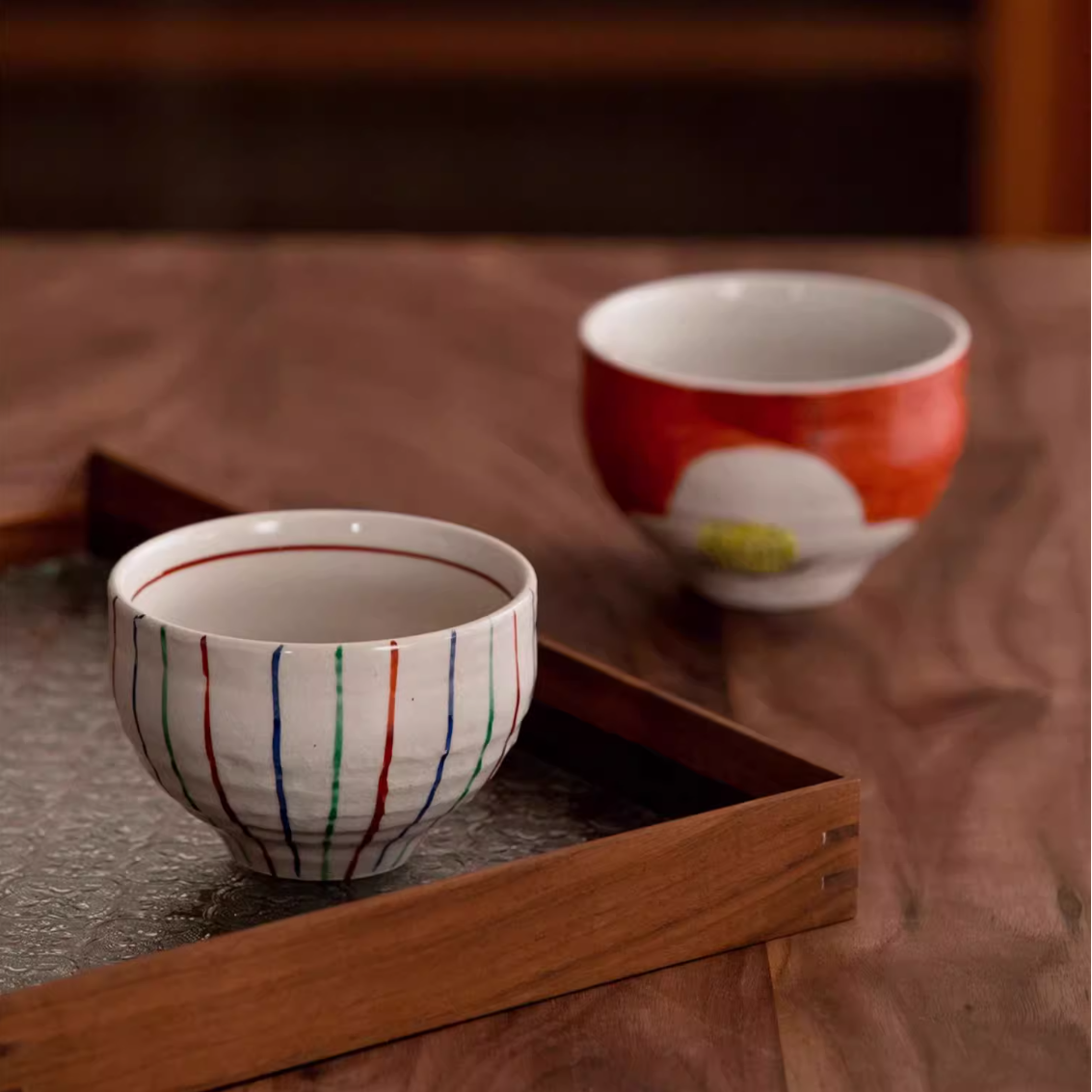 Hatsuichi Mino Ware Handcrafted Harmony Couple's Bowl Set of Two