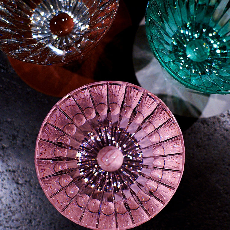 Edo Kiriko Handcrafted Starlit Guqin Whisky Glass With Wooden Box