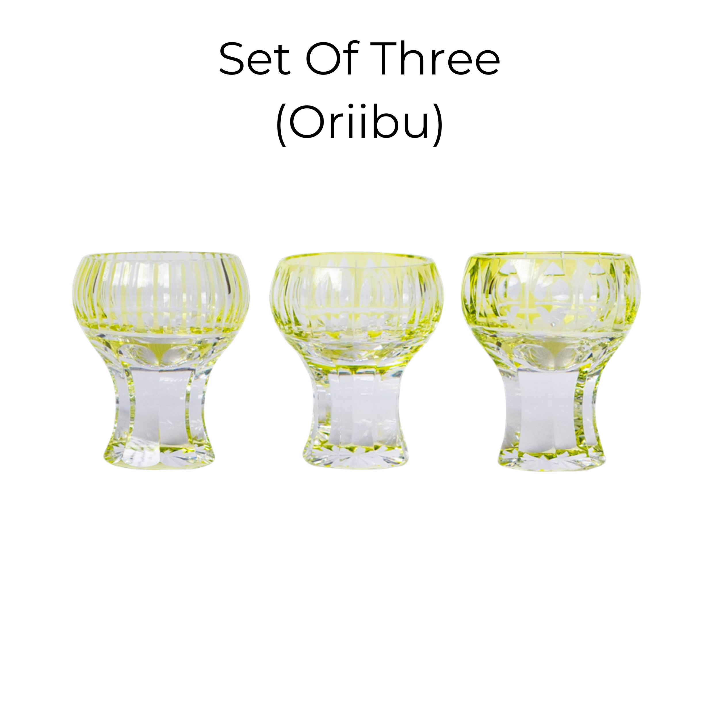 Edo Kiriko Handcrafted Kinpu Sake Glass Collection