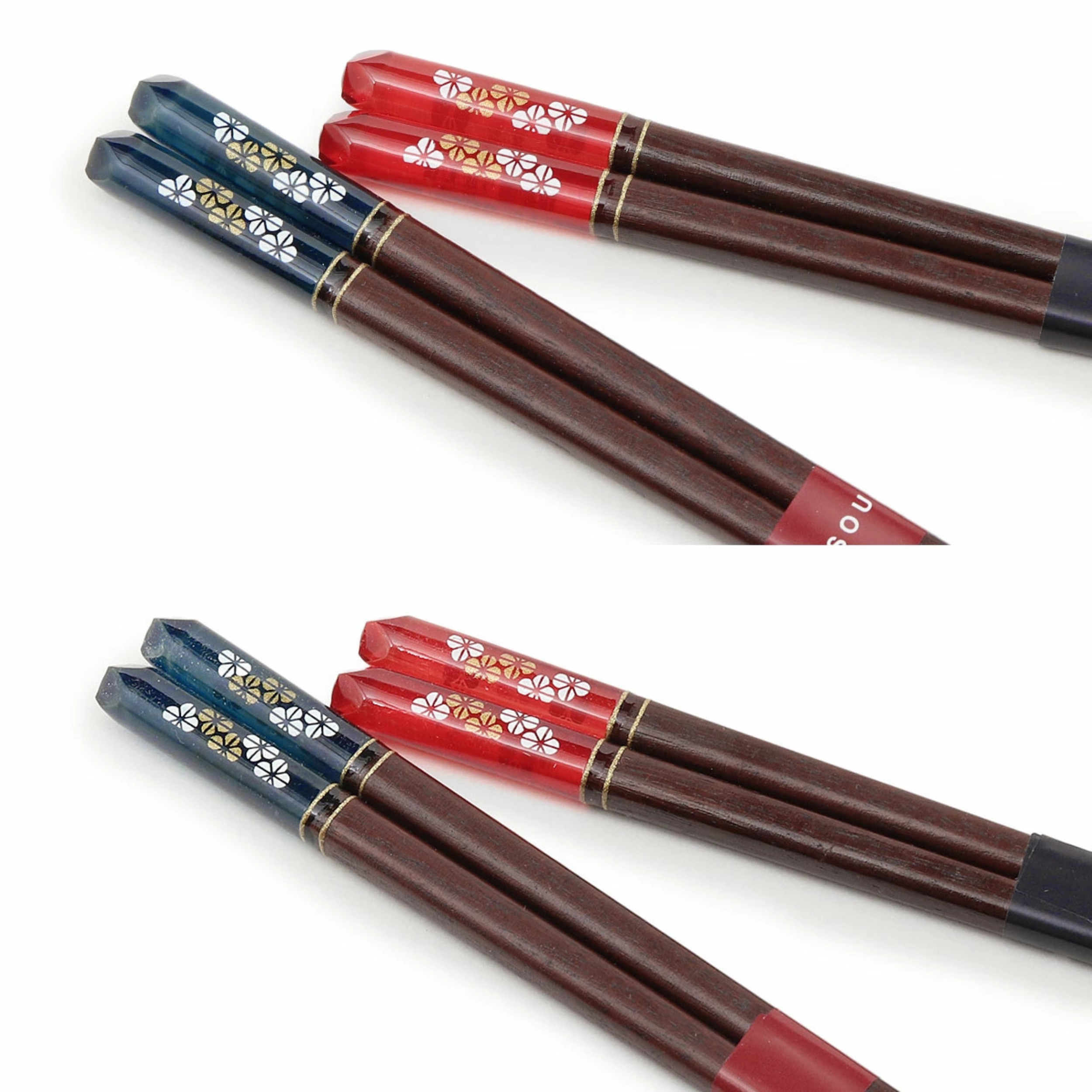 ISSOU Mankai Sakura Japanese Handcrafted Wooden Chopsticks Wedding Gift Set