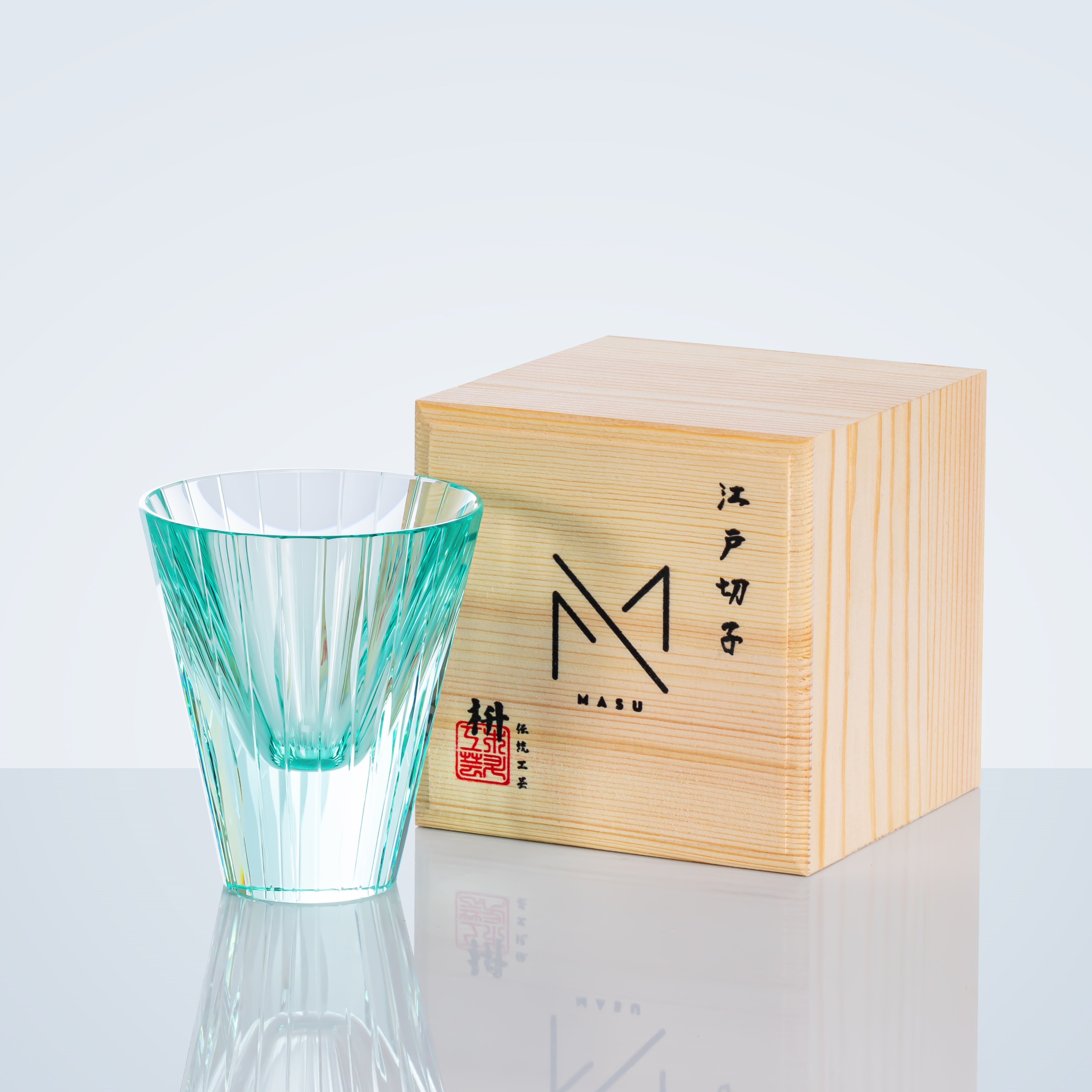 Edo Kiriko Handcrafted Starlit Guqin Whisky Glass With Wooden Box