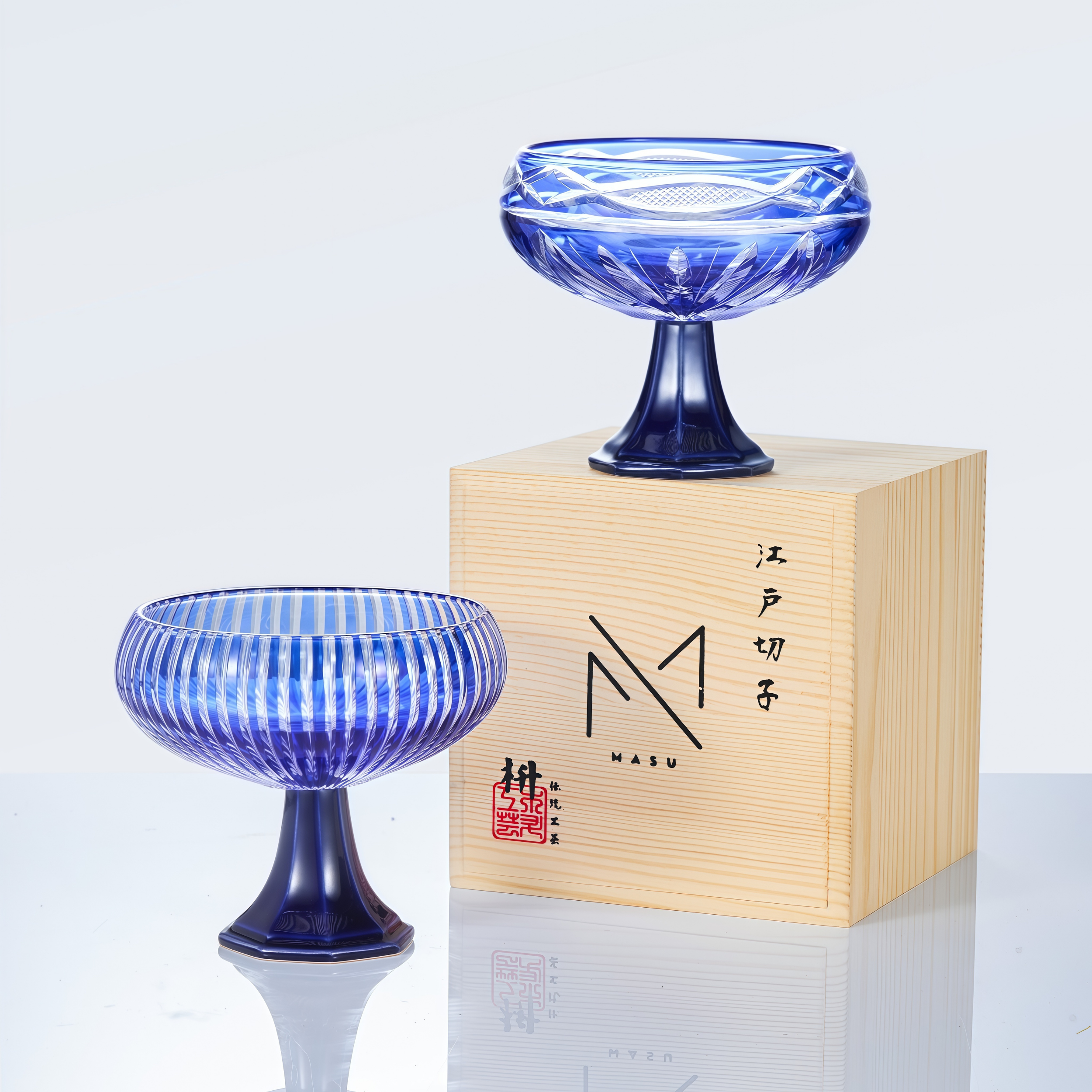 Edo Kiriko Handcrafted Souka Sake Glass Collection