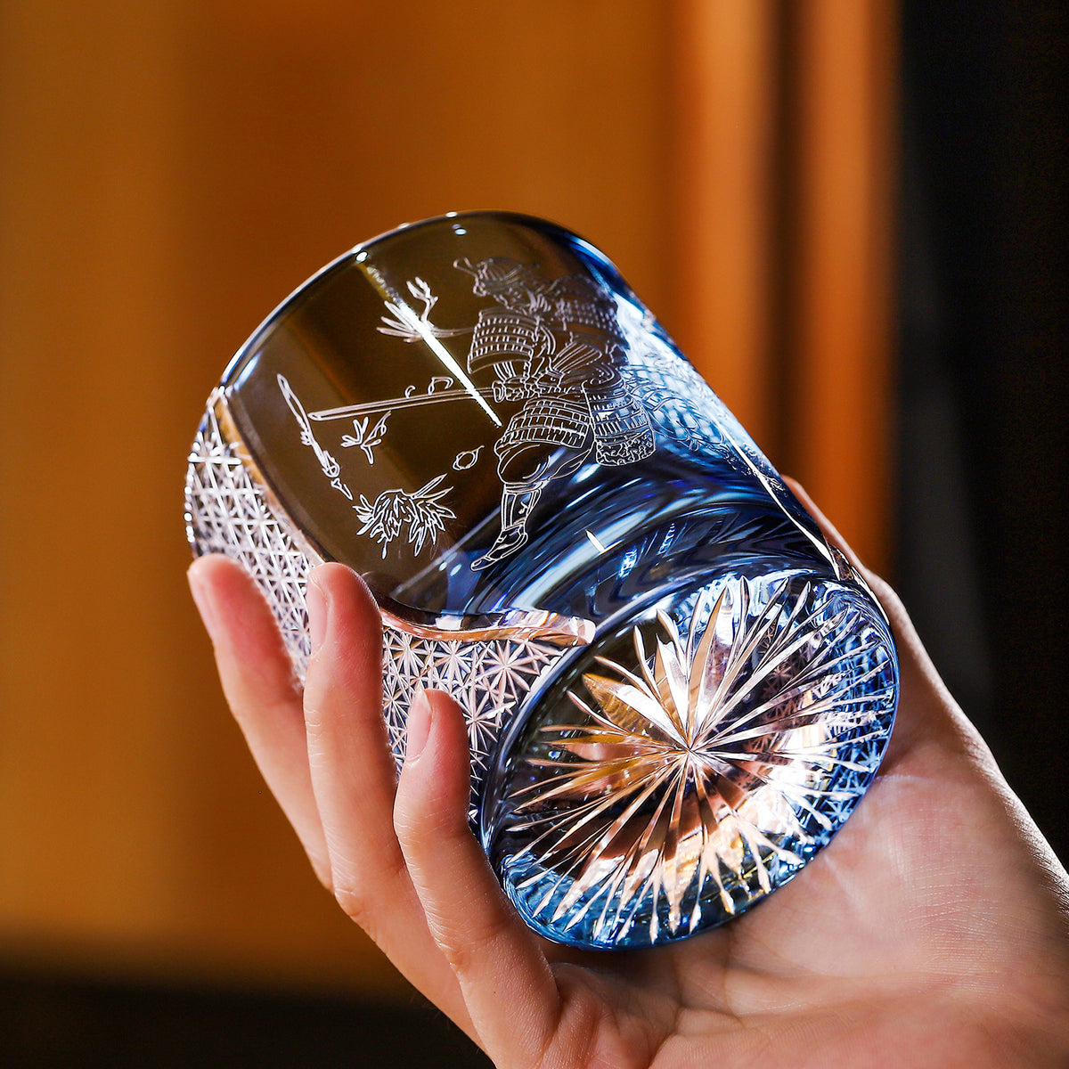 Edo Kiriko Handcrafted Aoi Monogatari Whisky Glass Collection