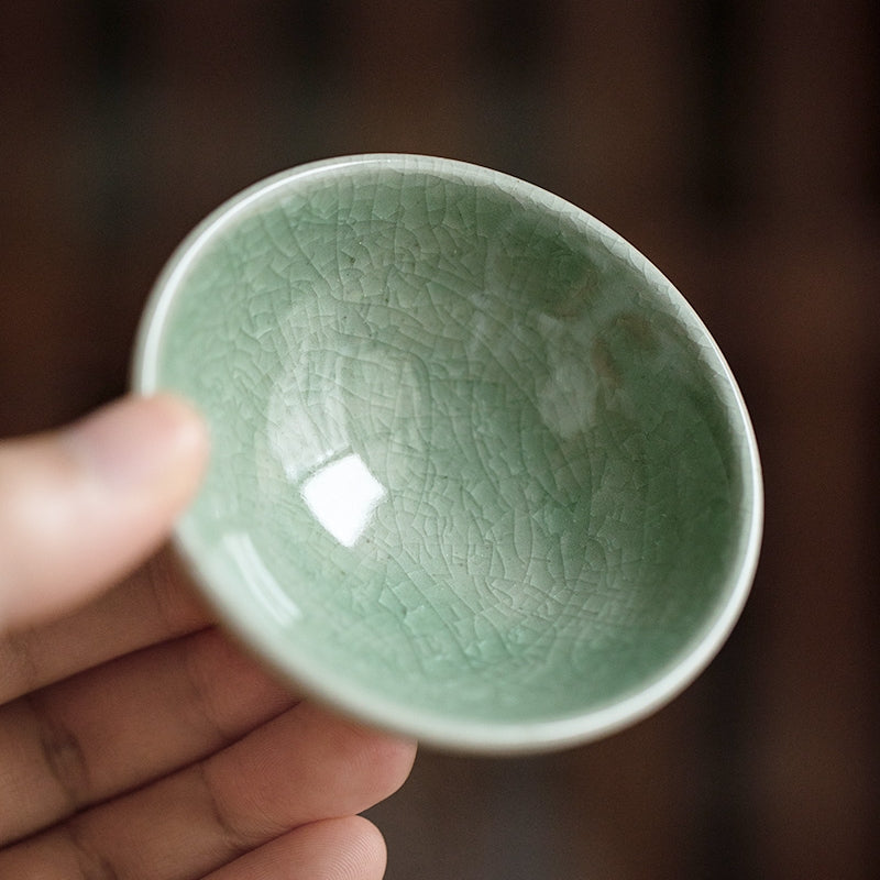 Hatsuichi Shino Ware Handcrafted Rokkyaku Tea Cups Set