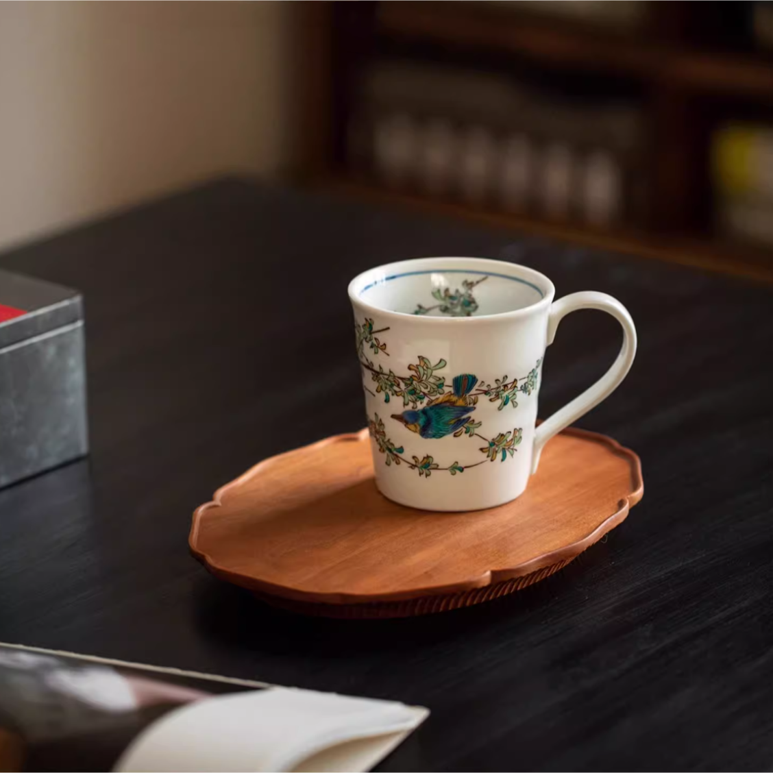 Kutaniyaki Handcrafted Hana Tori Cup Collection