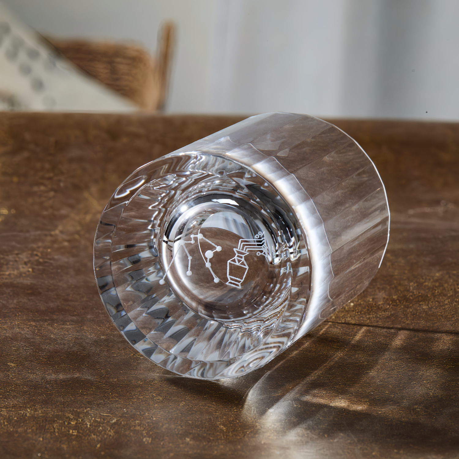Edo Kiriko Handcrafted Zodiac Constellation Whisky Glass Collection With Wooden Box