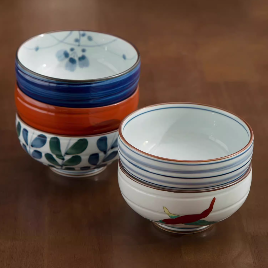 Arita Ware Handcrafted Shikayama Bowl Set of Five