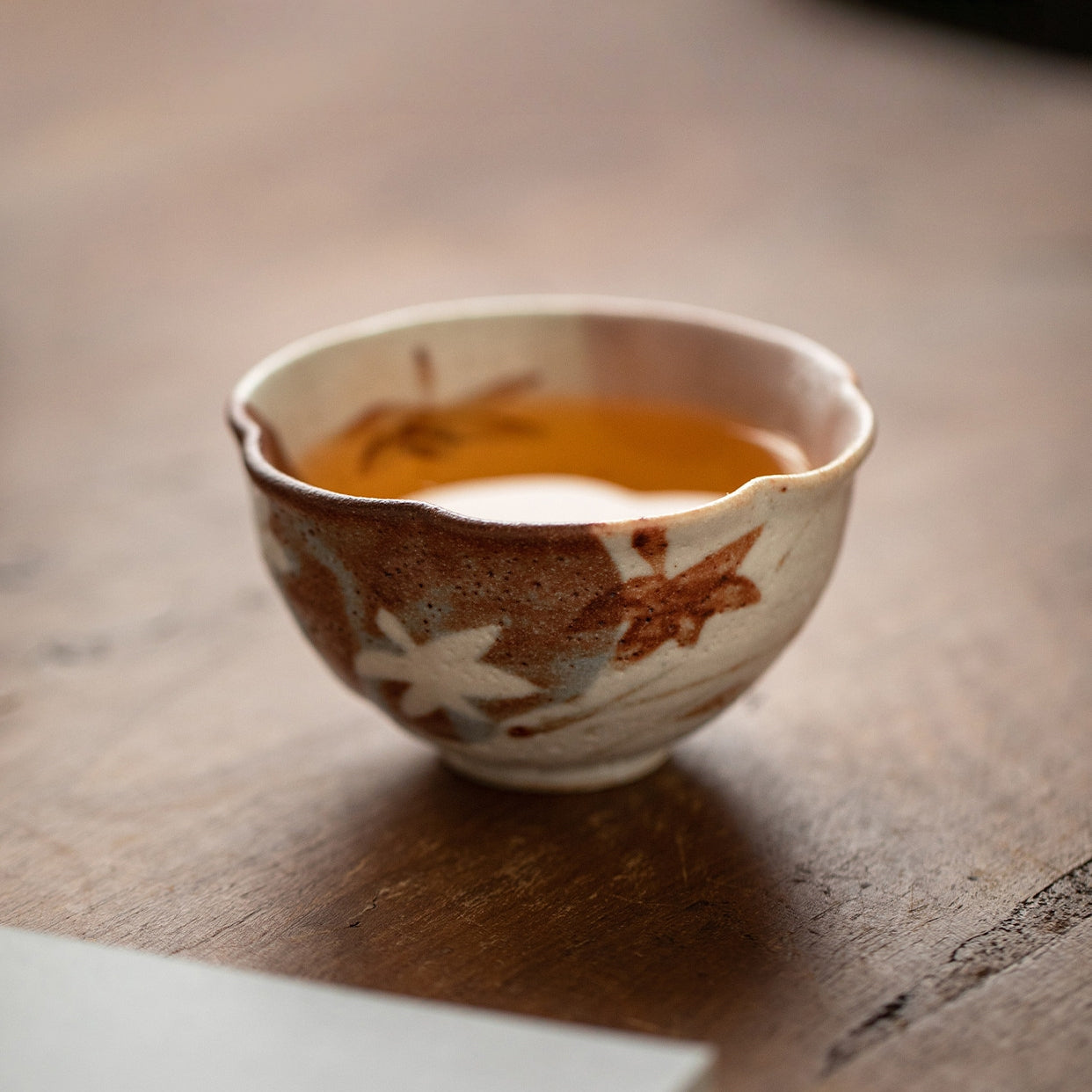 Ensemble de cinq bols Kobachi en céramique fait à la main Momiji de Shino Ware