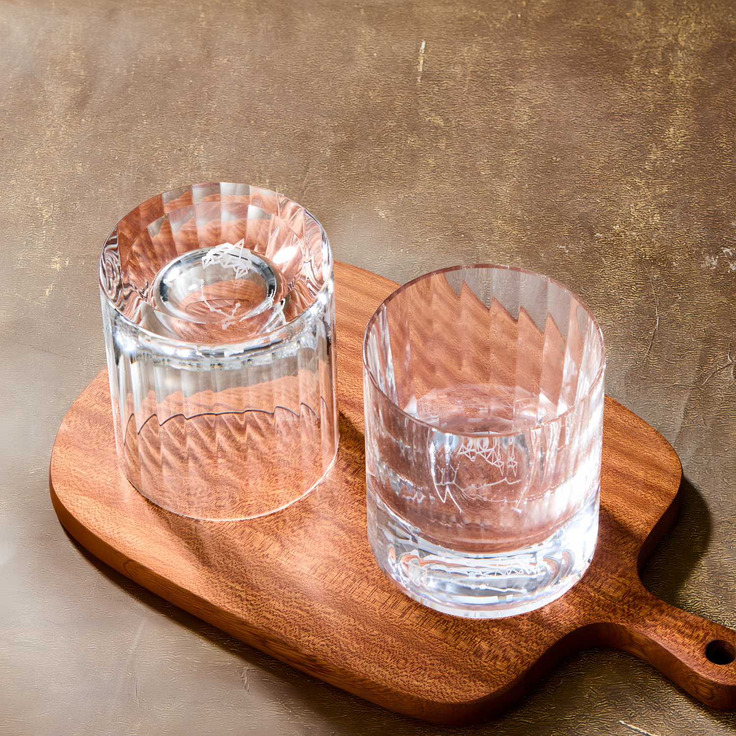 Edo Kiriko Handcrafted Zodiac Constellation Whisky Glass Collection With Wooden Box