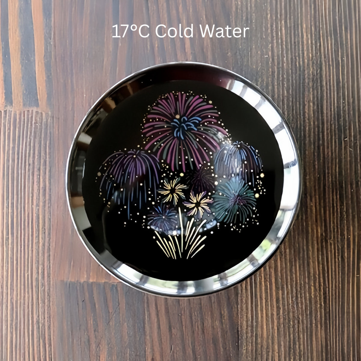 Ensemble de tasses à sake à fleurs froides thermochromiques Hanabi en Mino Ware